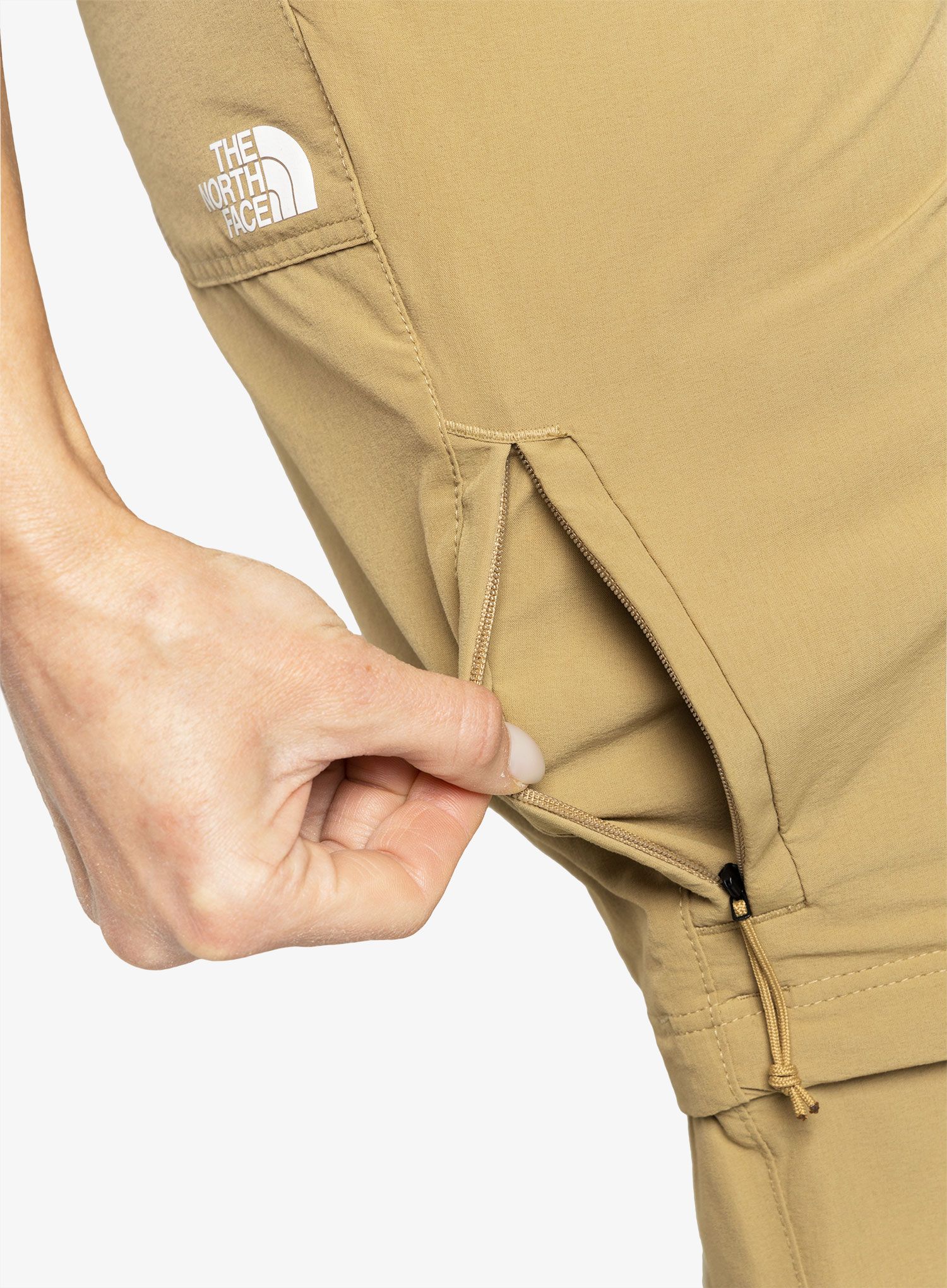 Ženske hlače The North Face Exploration Conv Reg Straight Pant - kelp tan