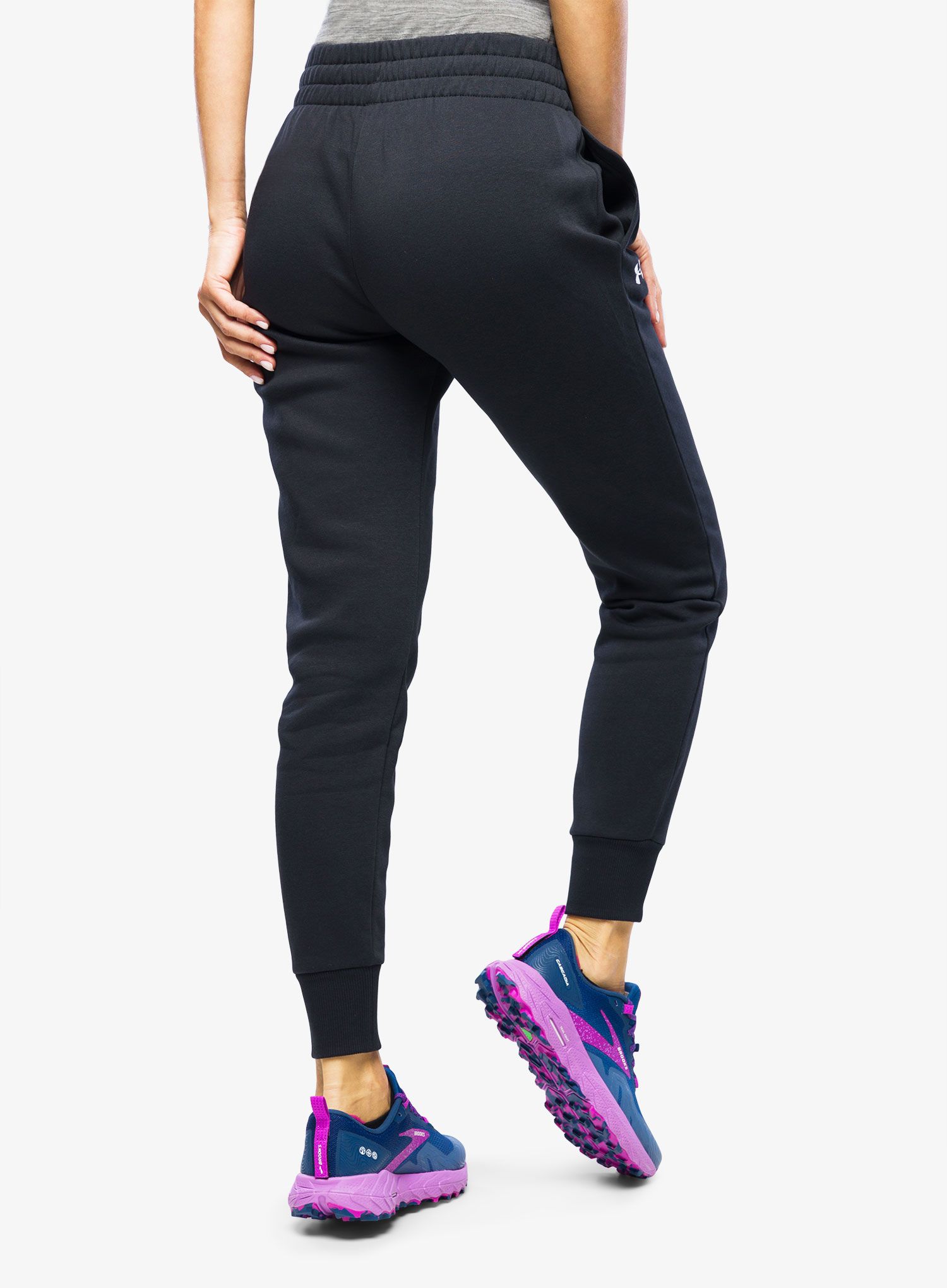 Ženske hlače Under Armour Rival Fleece Joggers - black/white