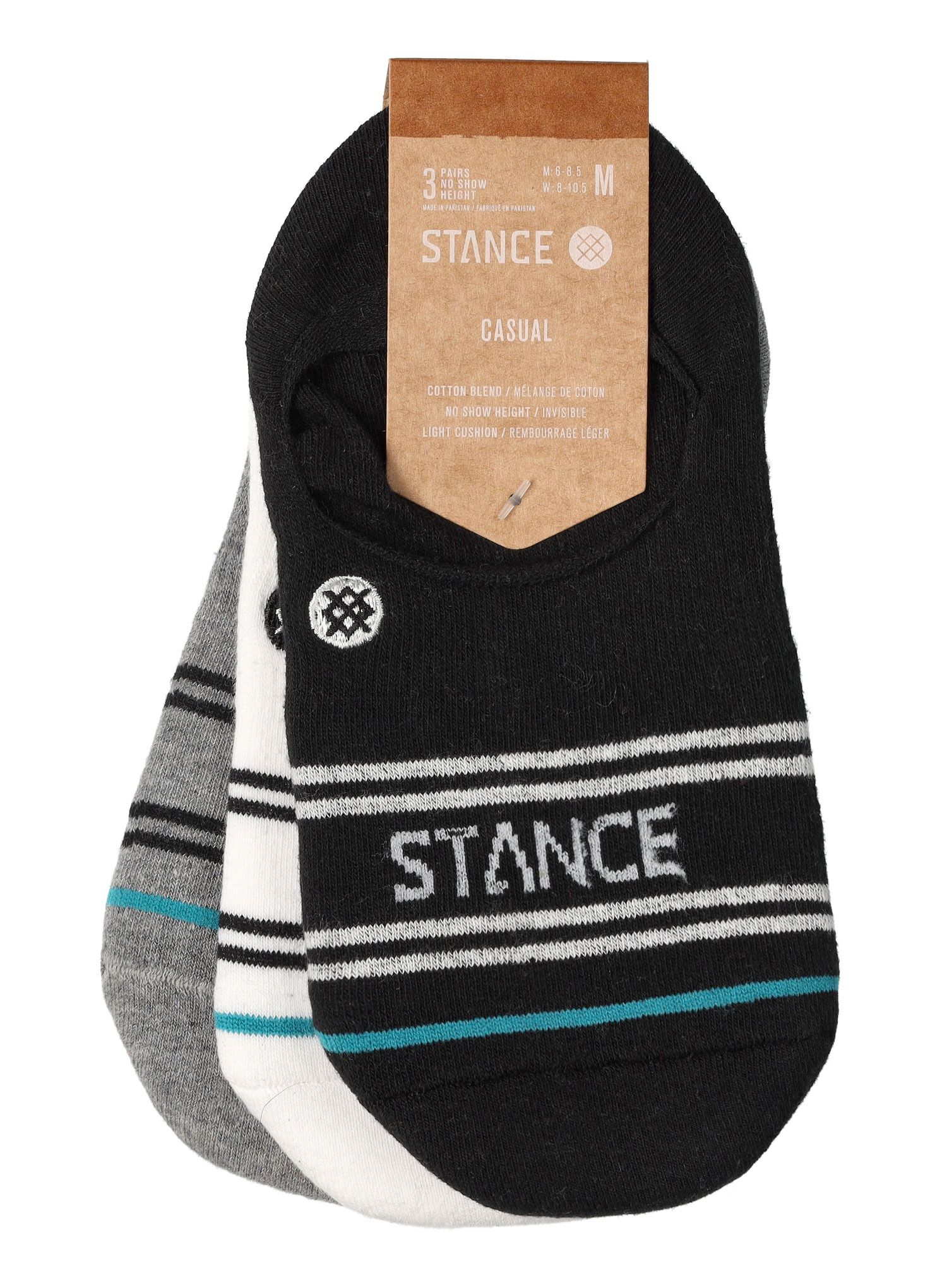 Pohodniške nogavice Stance Basic 3 Pack No Show - multi