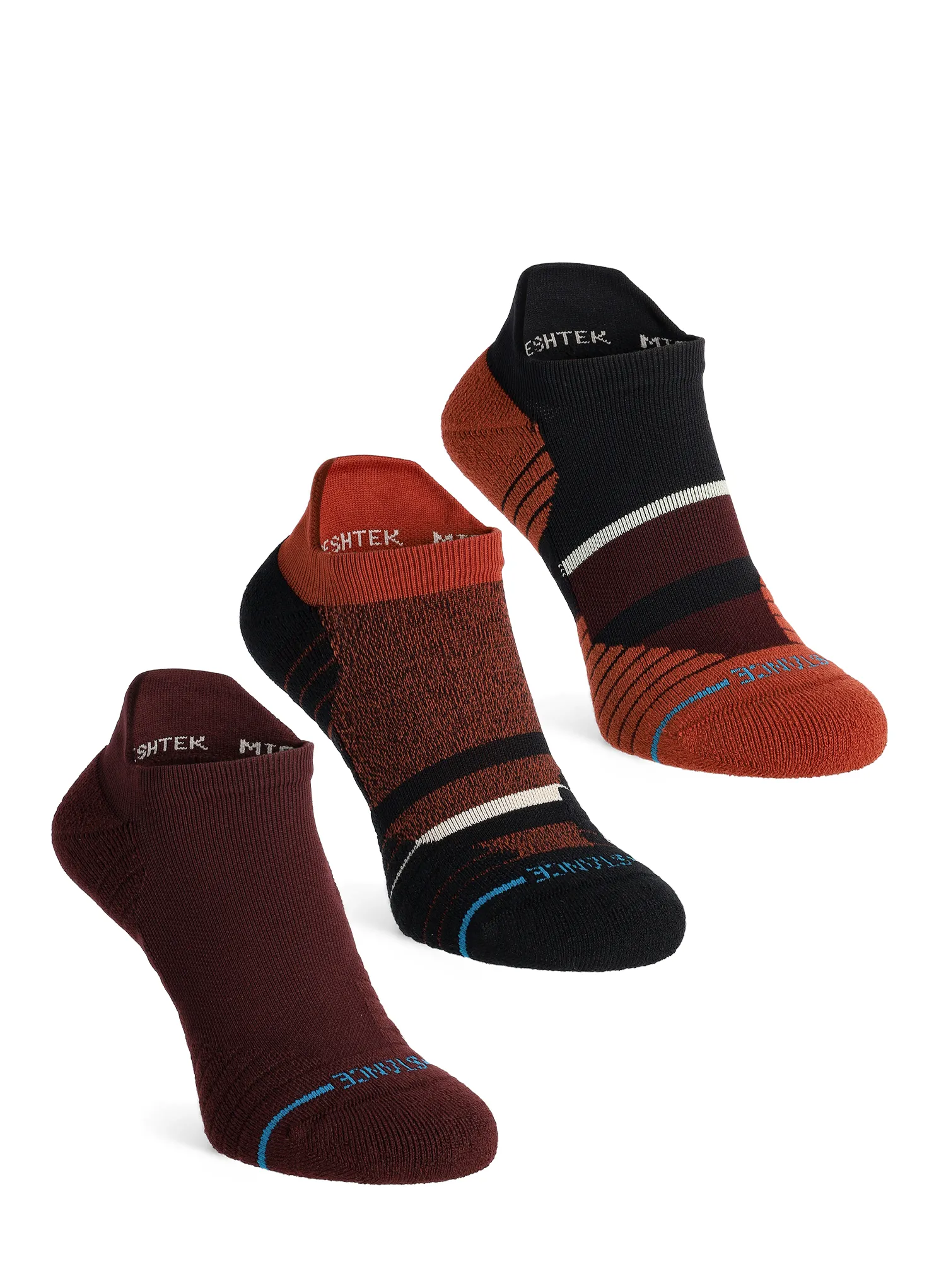 Nogavice Stance Cavern Mid Tab 3-Pack - wine