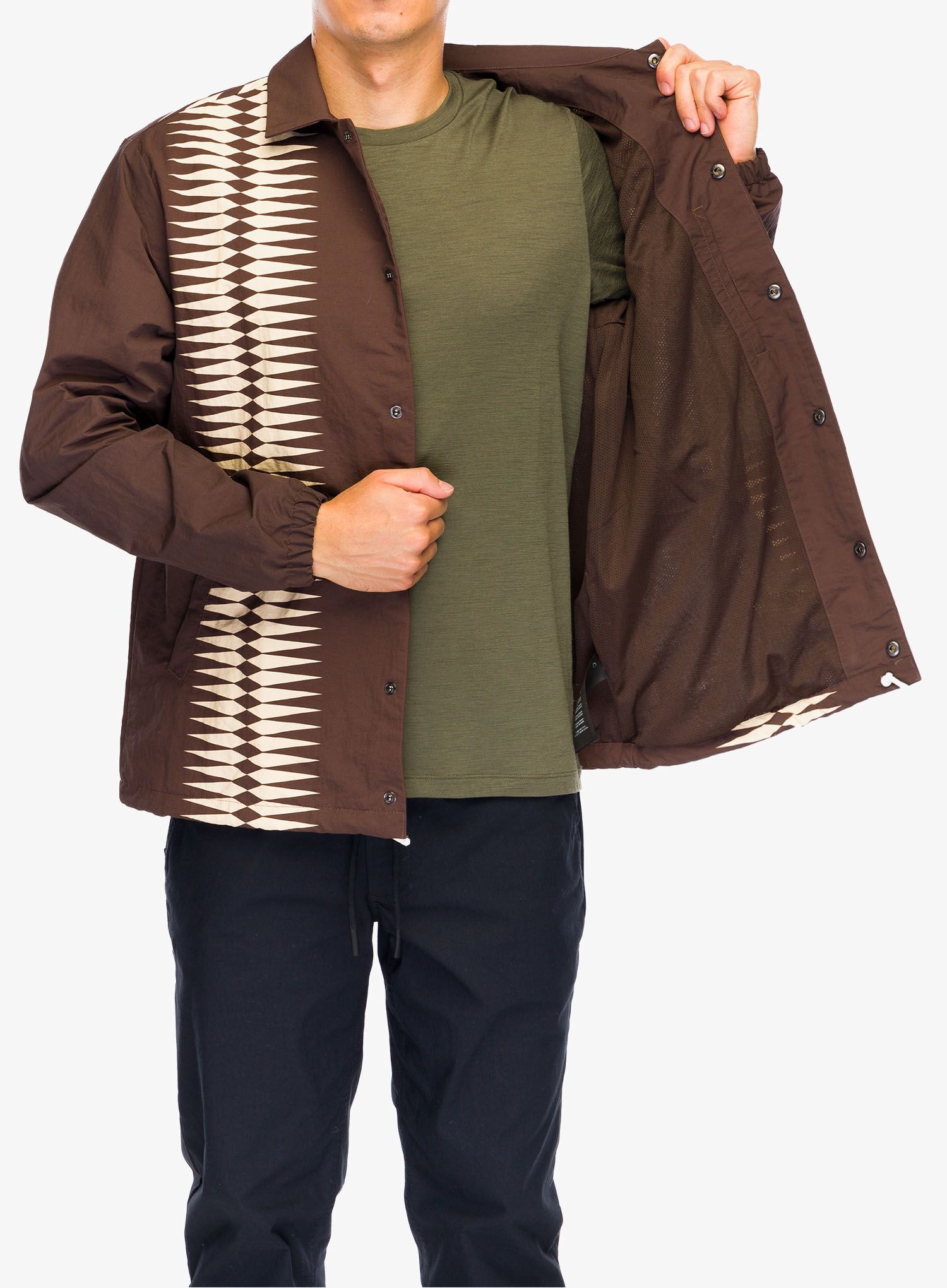 Jakna Stance Coaches Jacket - dark brown
