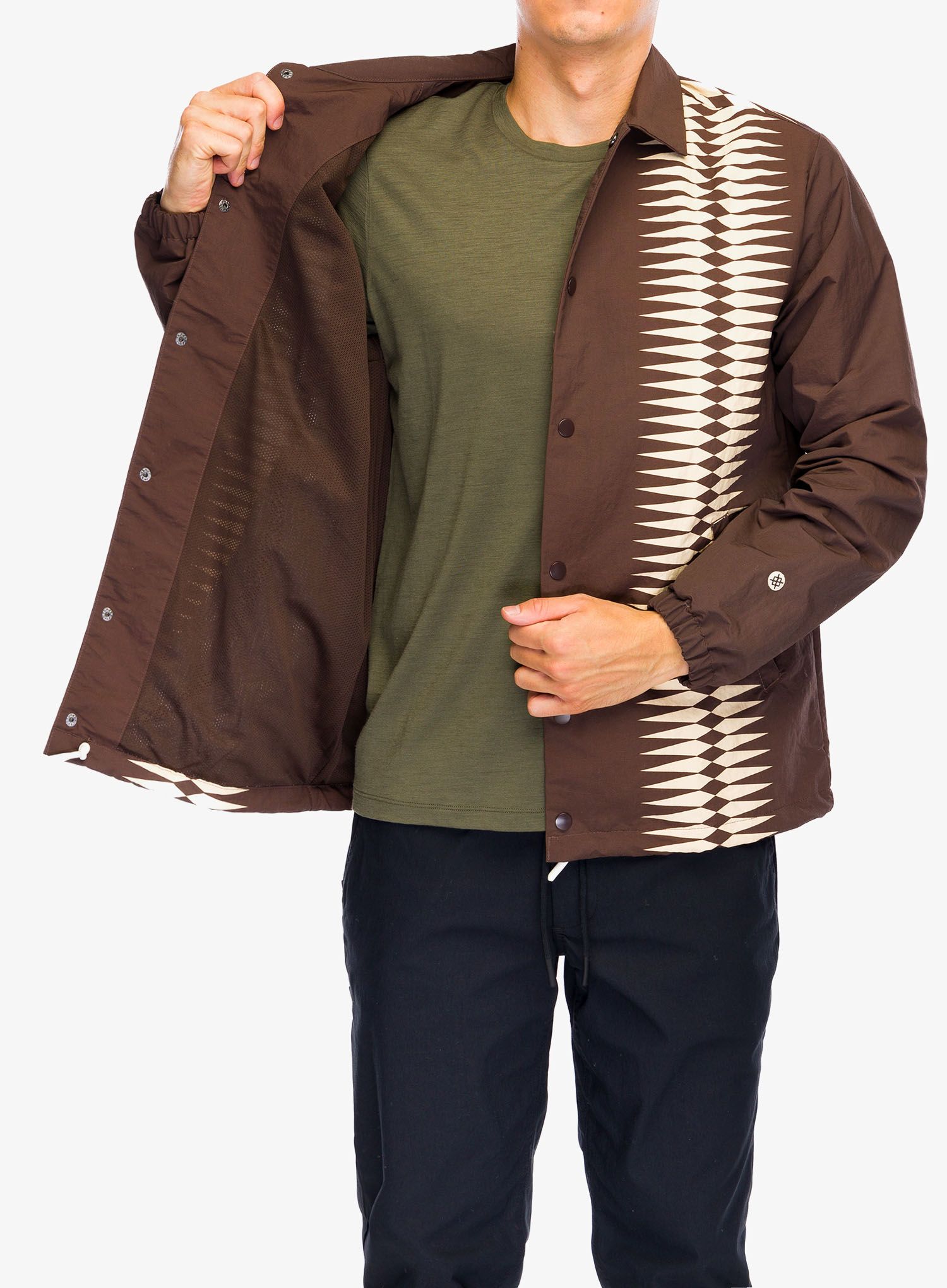 Jakna Stance Coaches Jacket - dark brown