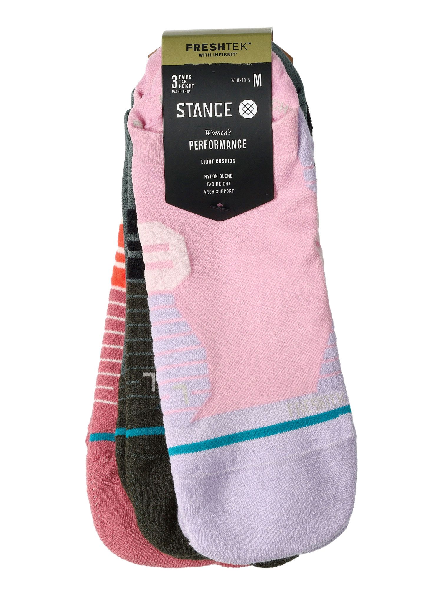Ženske tekaške nogavice Stance Core 3 Pack - lilacice