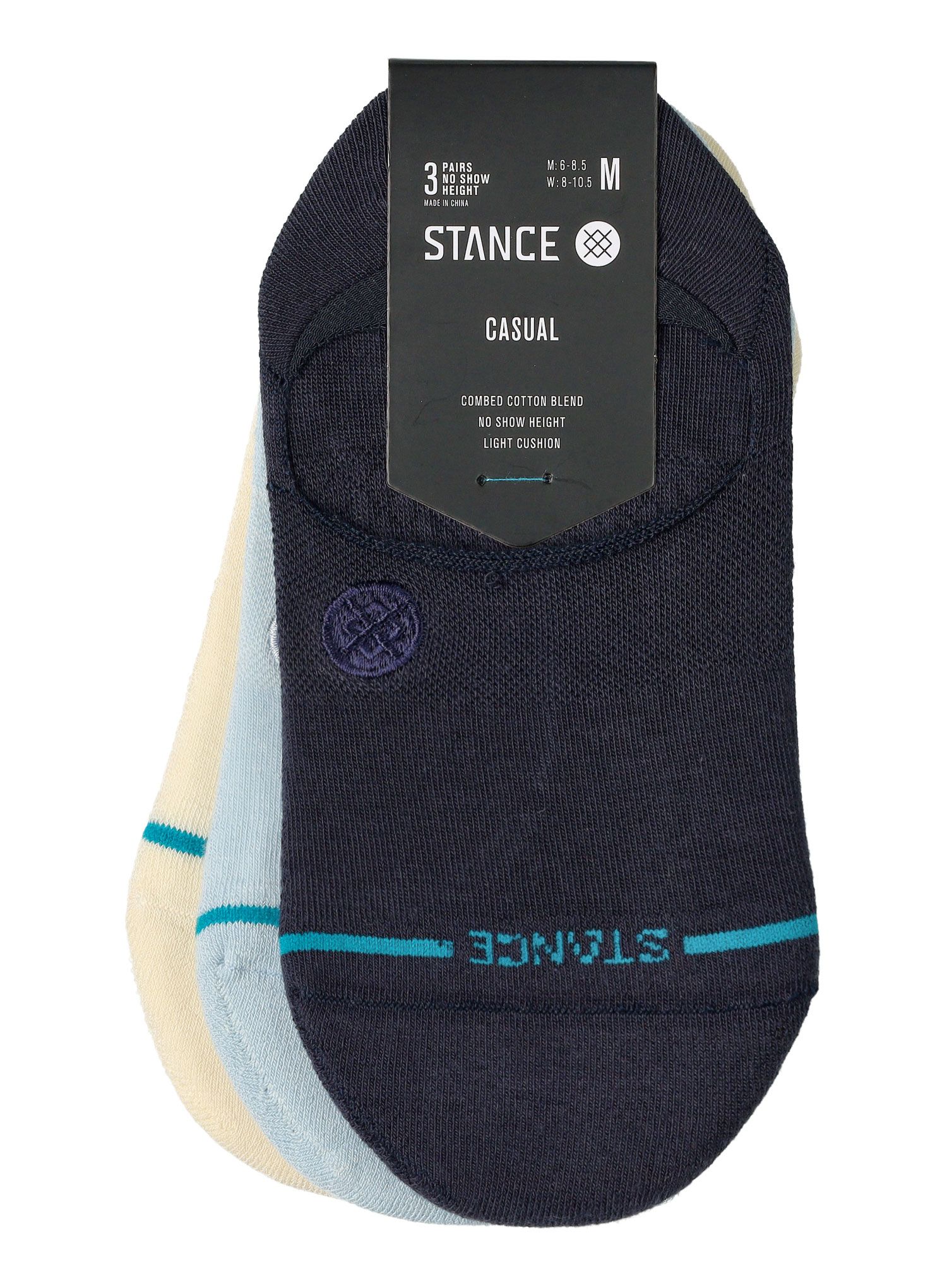 Nogavice Stance Icon No Show 3 Pack - blue