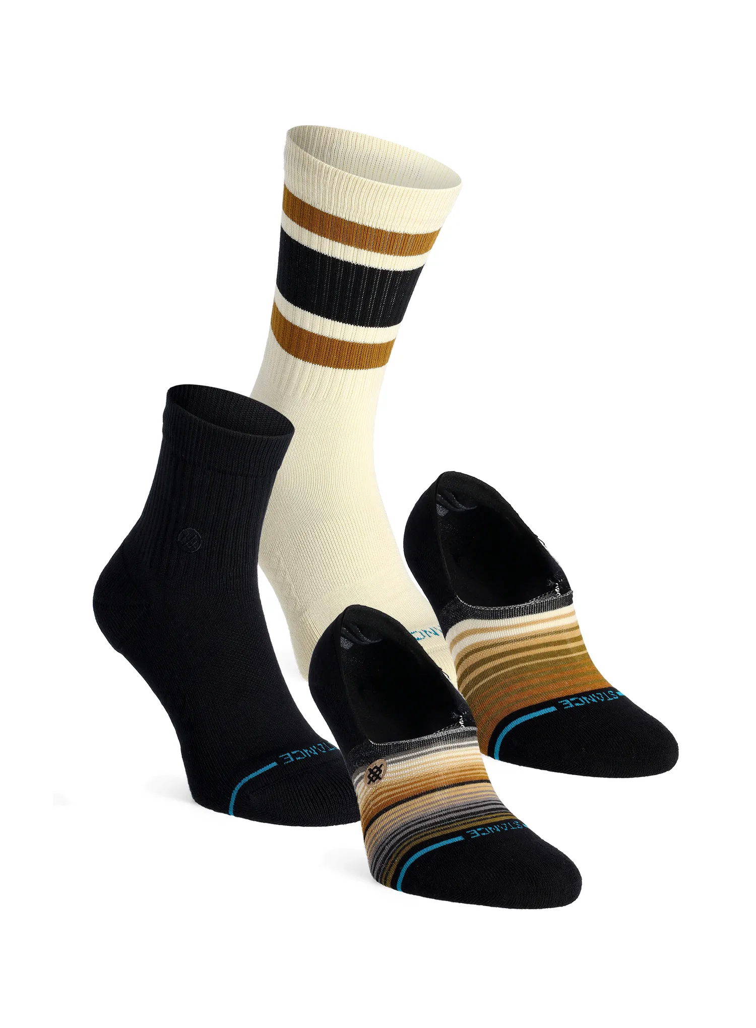 Nogavice Stance Icon Series 3-Pack - black