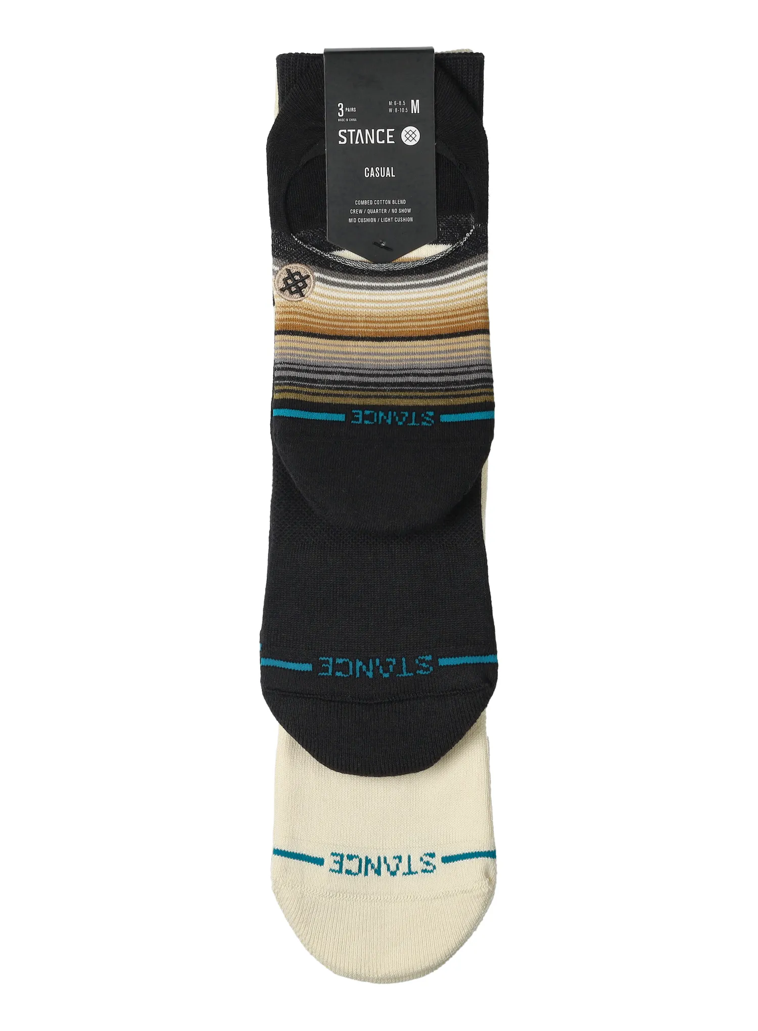 Nogavice Stance Icon Series 3-Pack - black
