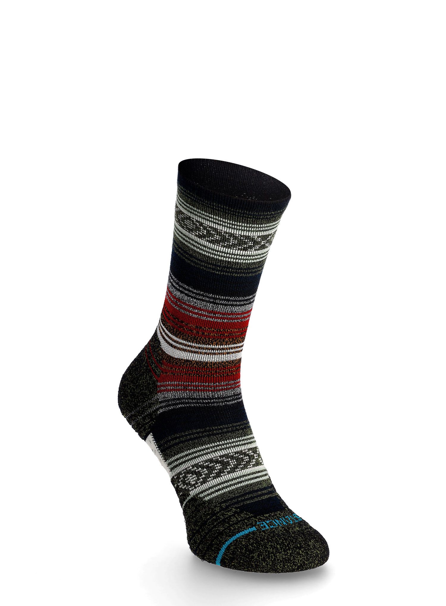 Pohodne nogavice Stance Mid Wool Crew - black/red
