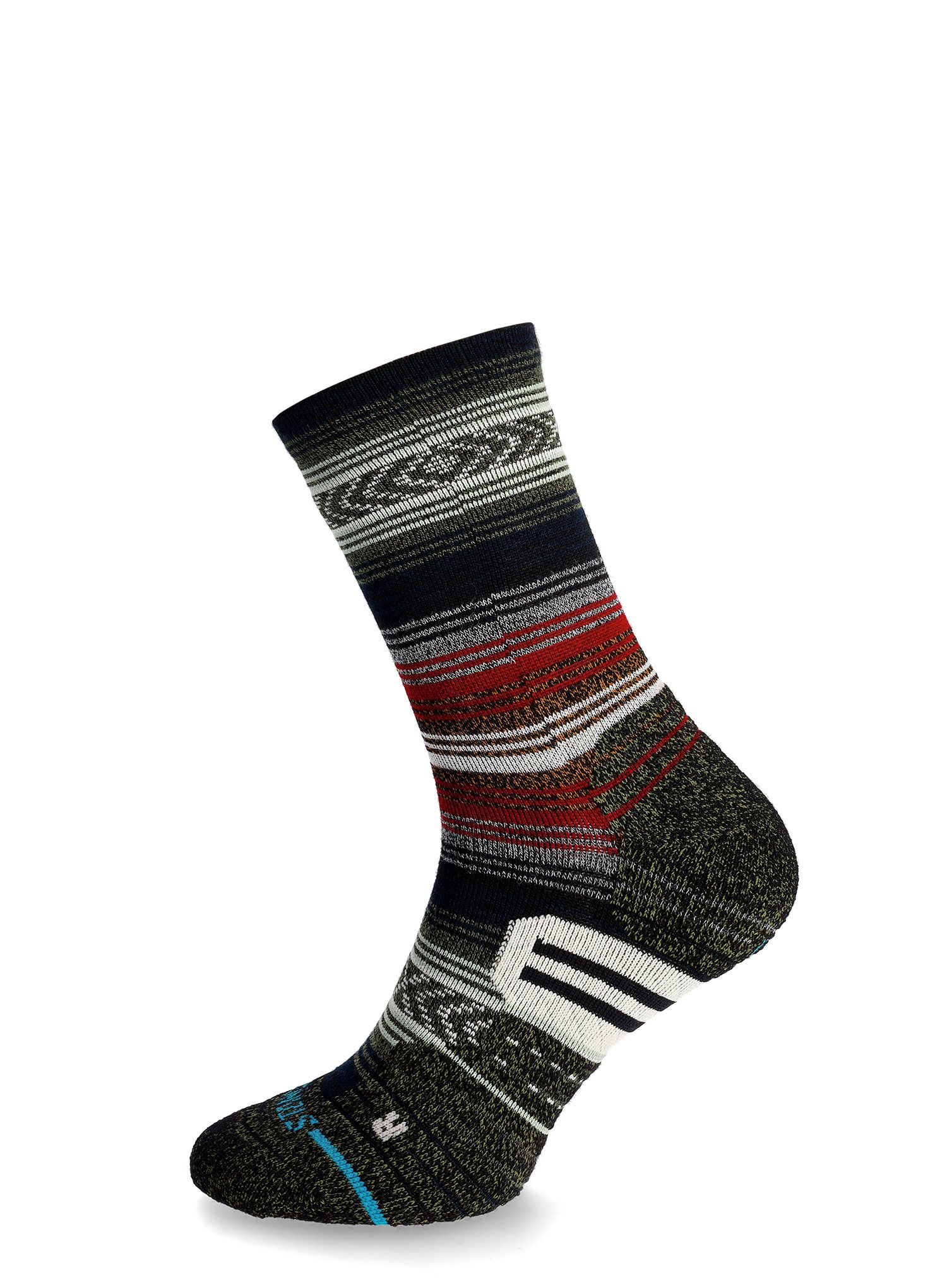 Pohodne nogavice Stance Mid Wool Crew - black/red