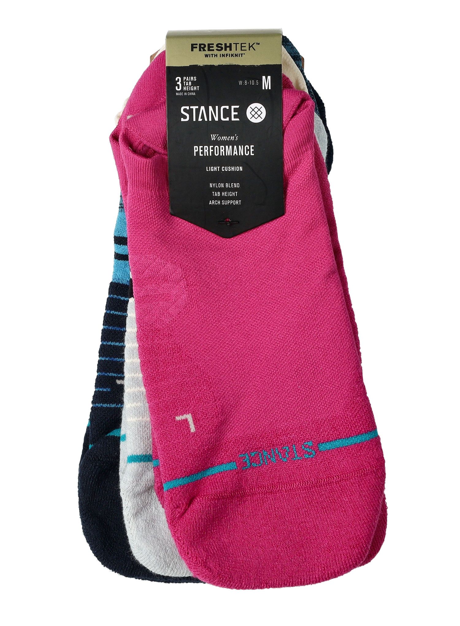 Ženske tekaške nogavice Stance Pick It Up 3 Pack - magenta