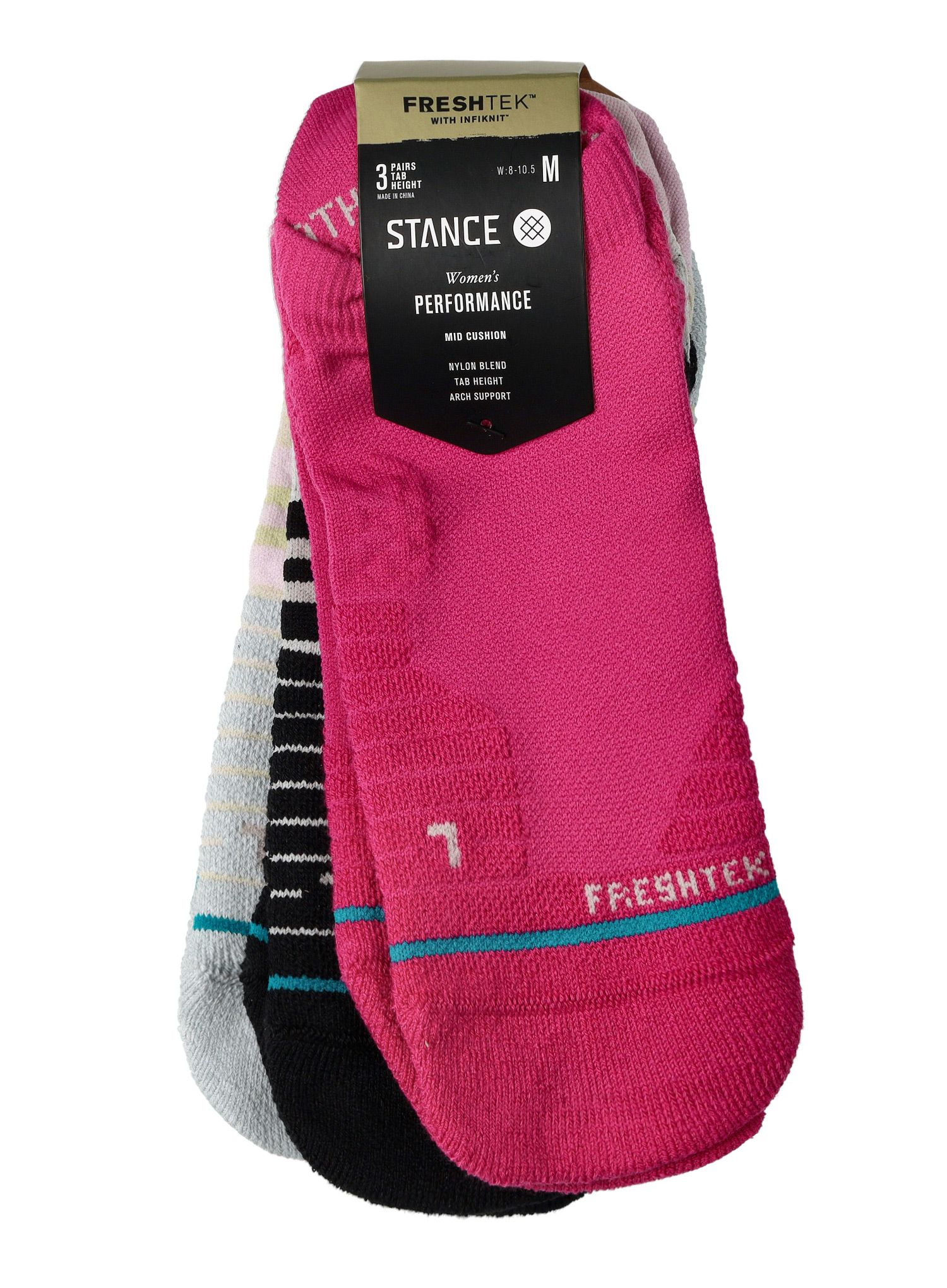 Ženske nogavice Stance Way To Go 3 Pack - magenta