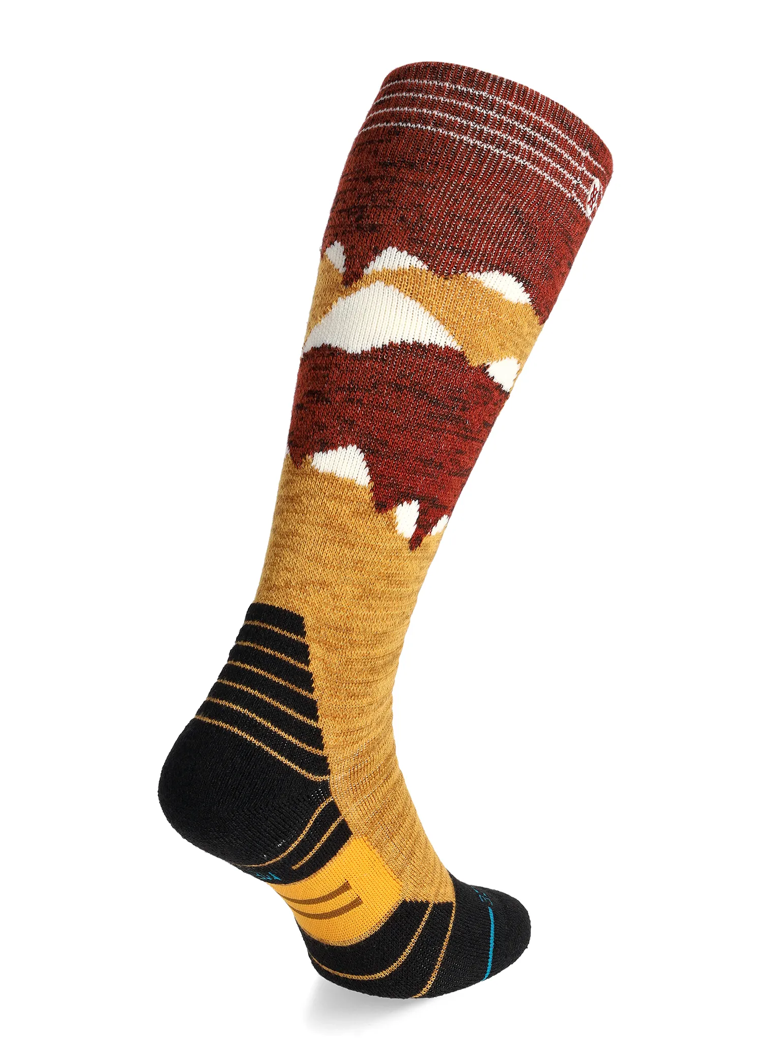Smučarske nogavice Stance Windy Peaks Mid Wool Snow - gold