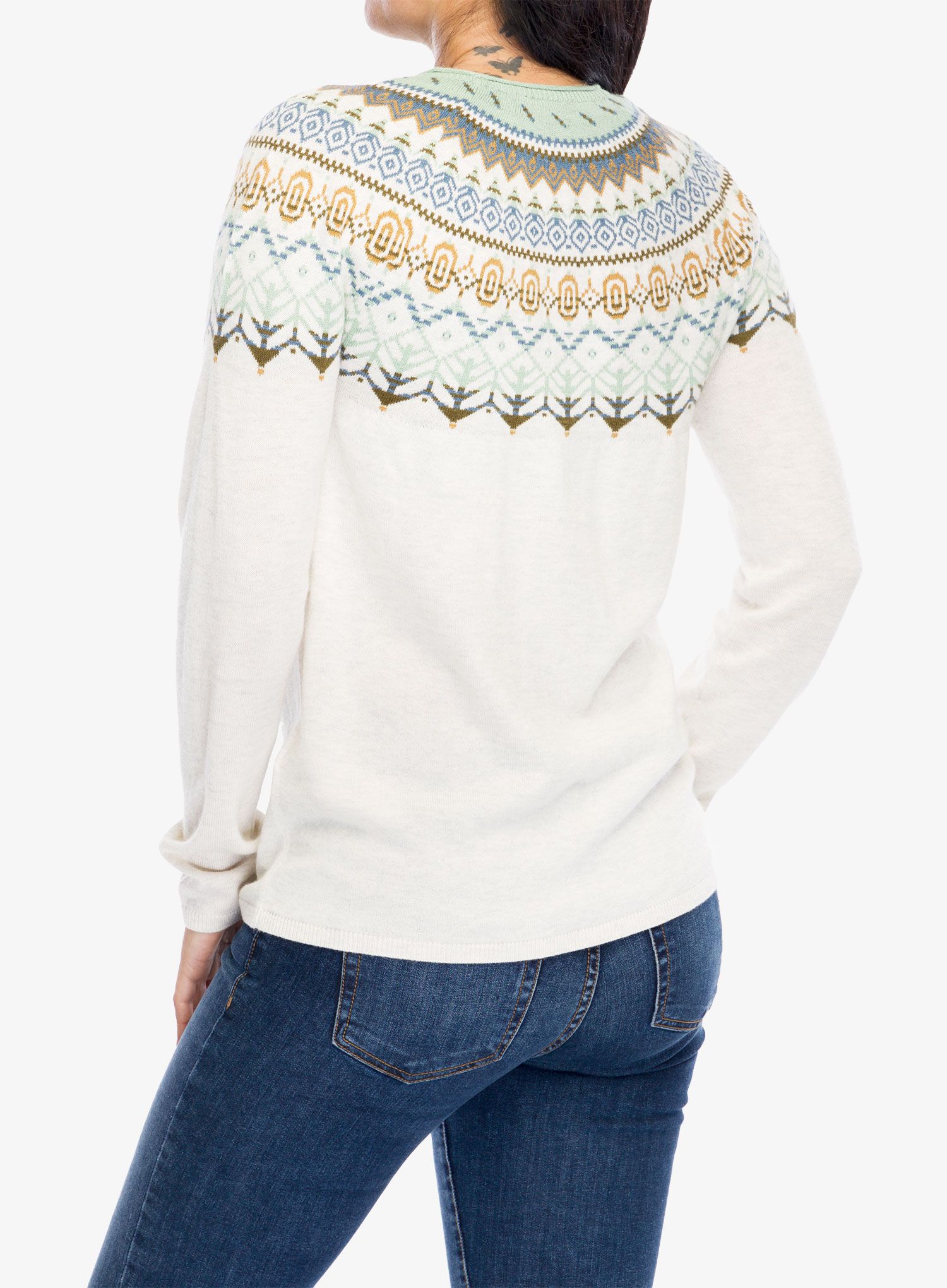 Ženski pulover Royal Robbins Westlands Fairisle Crew - sand dollar mariposa pt