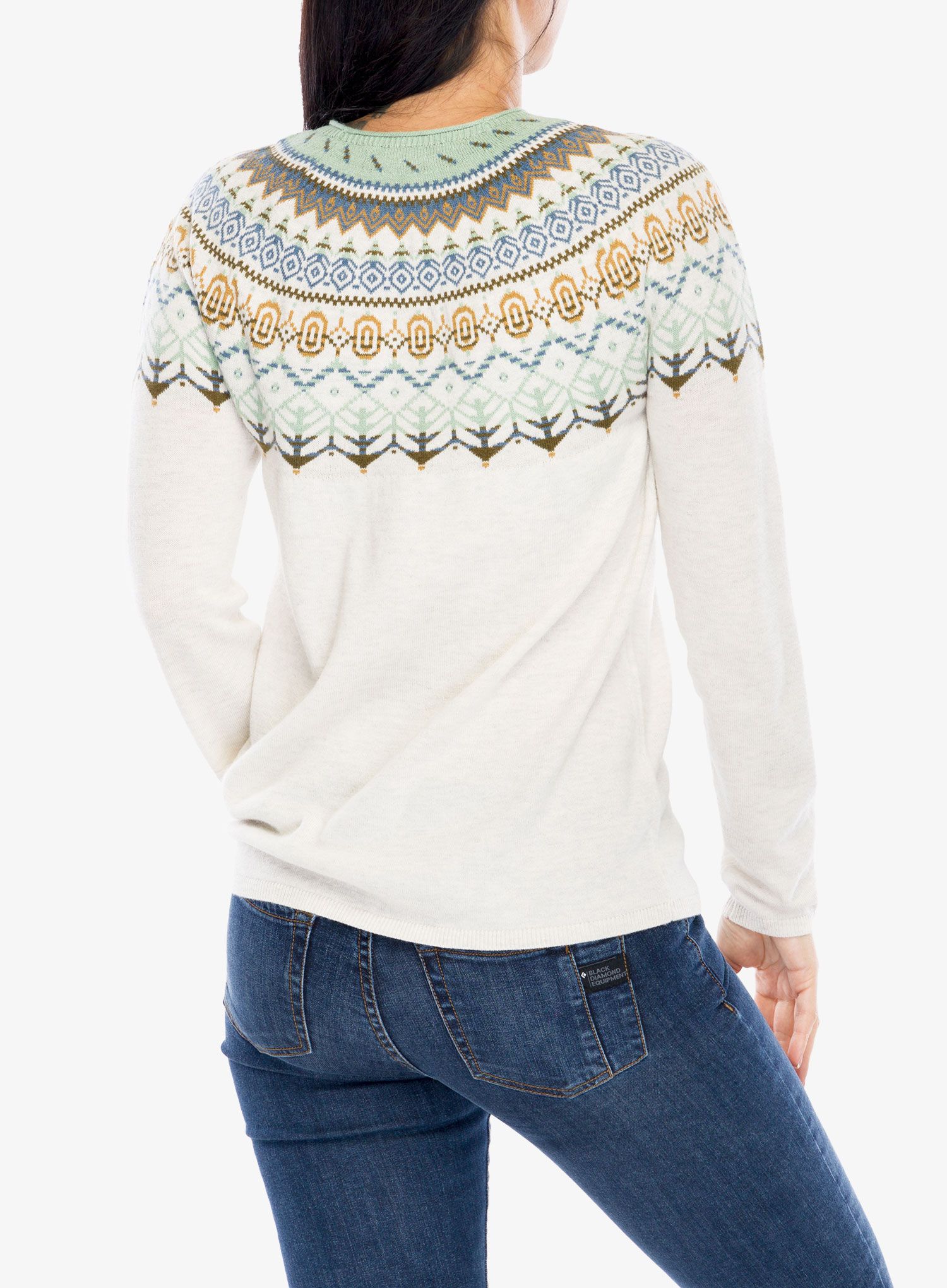 Ženski pulover Royal Robbins Westlands Fairisle Crew - sand dollar mariposa pt