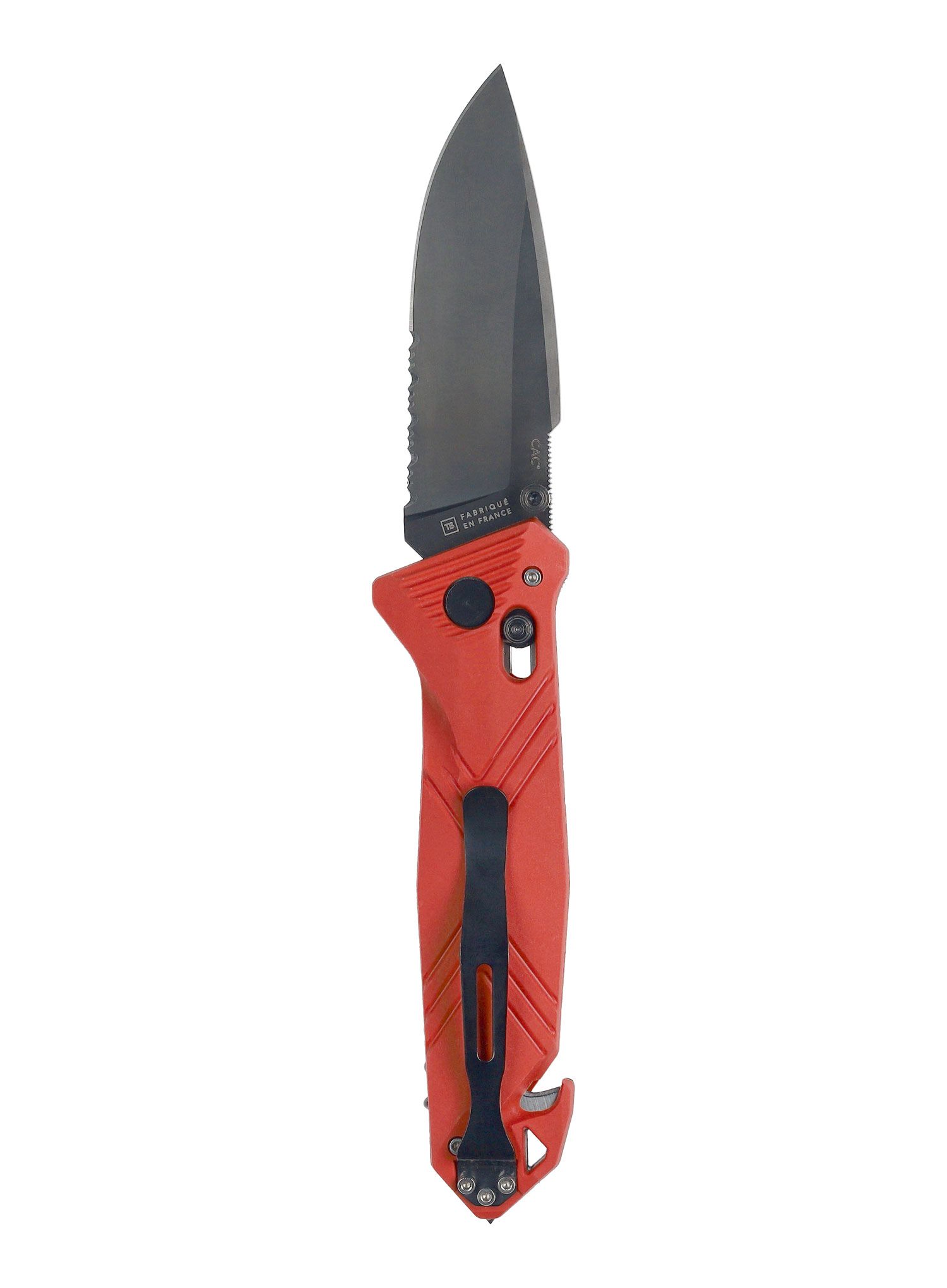 Zložljiv nož TB Outdoor CAC Serration - red