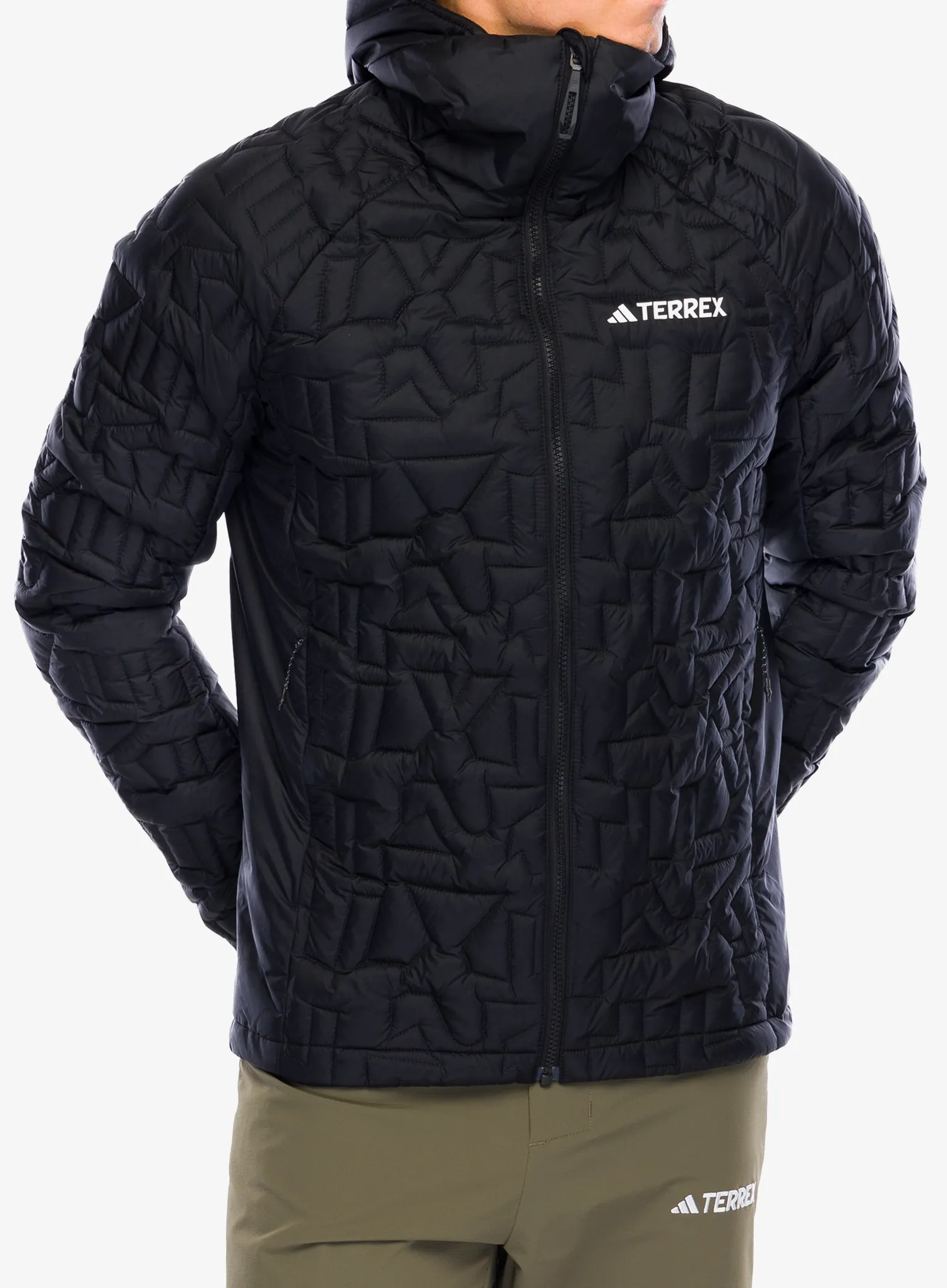 Sintetična jakna adidas TERREX Xperior PrimaLoft Loose Fill Insulated Hooded Jkt - black