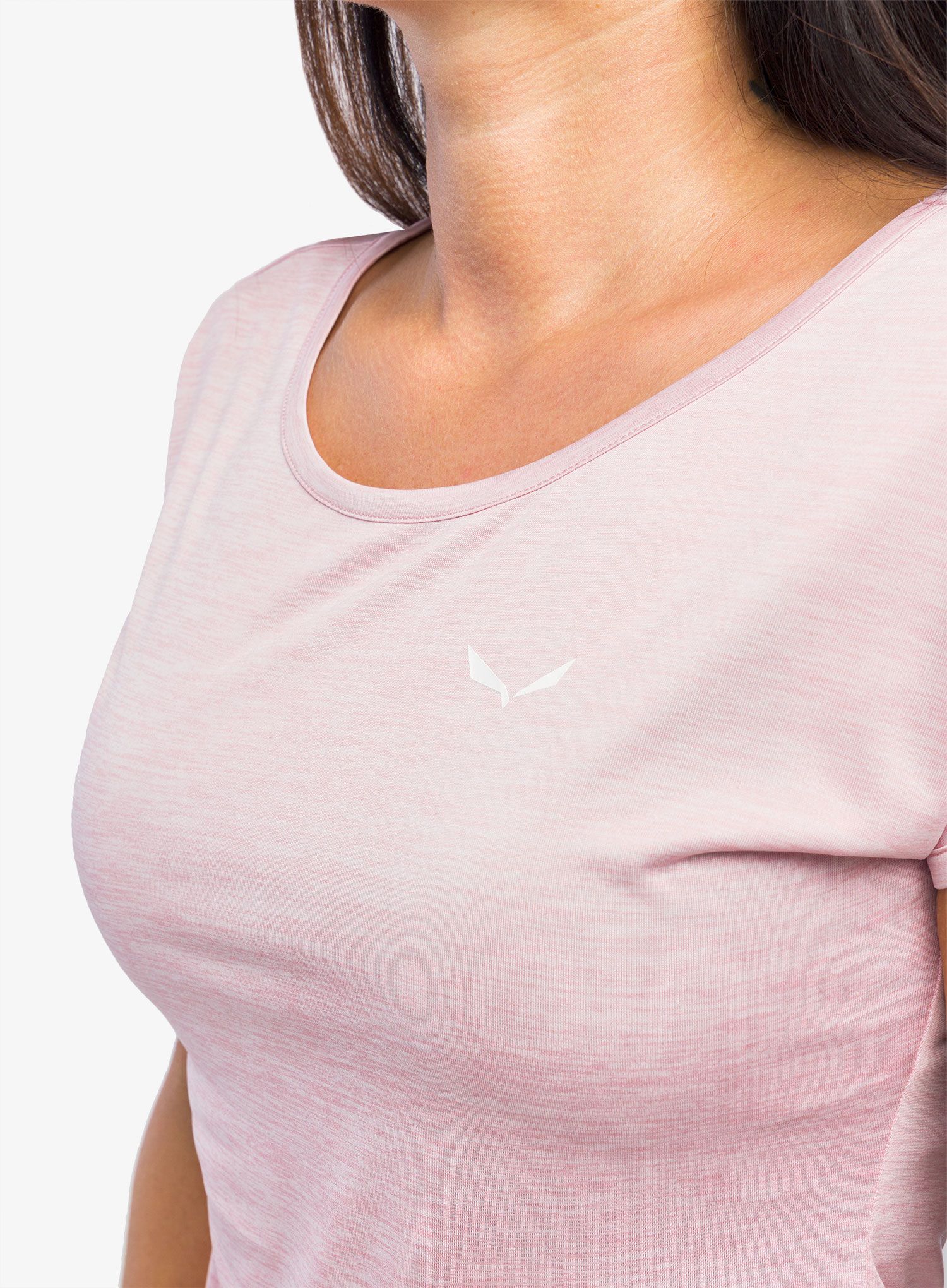 Ženska majica Salewa Puez Melange Dry S/S Tee - zephyr melange