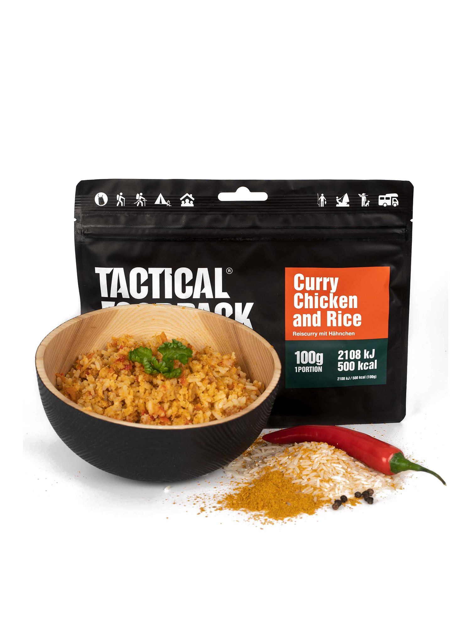 Liofilizat Tactical Foodpack Piščančji curry z rižem 400 g