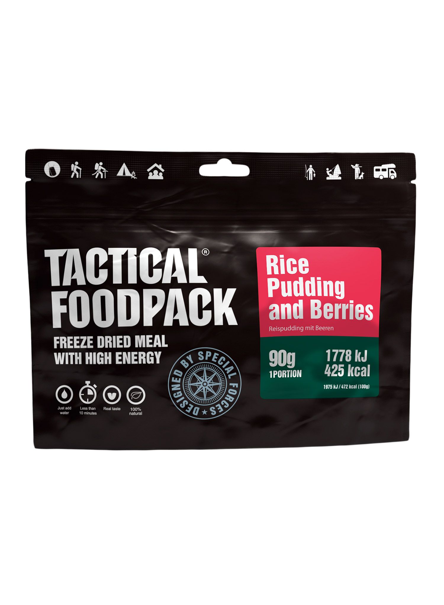 Liofilizat Tactical Foodpack Rižev puding z malinami 390 g