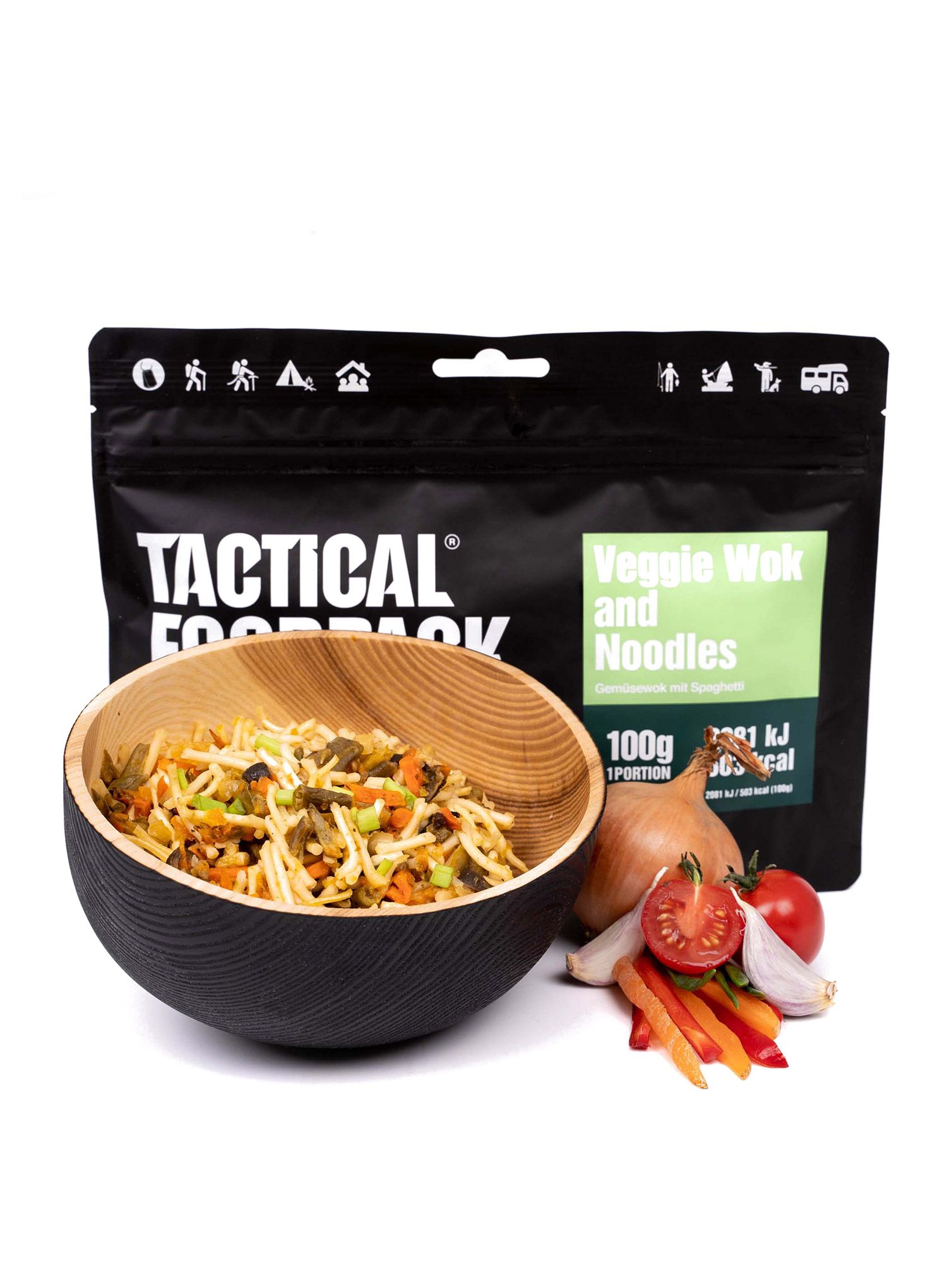 Liofilizat Tactical Foodpack Testenine z vok zelenjavo 400 g