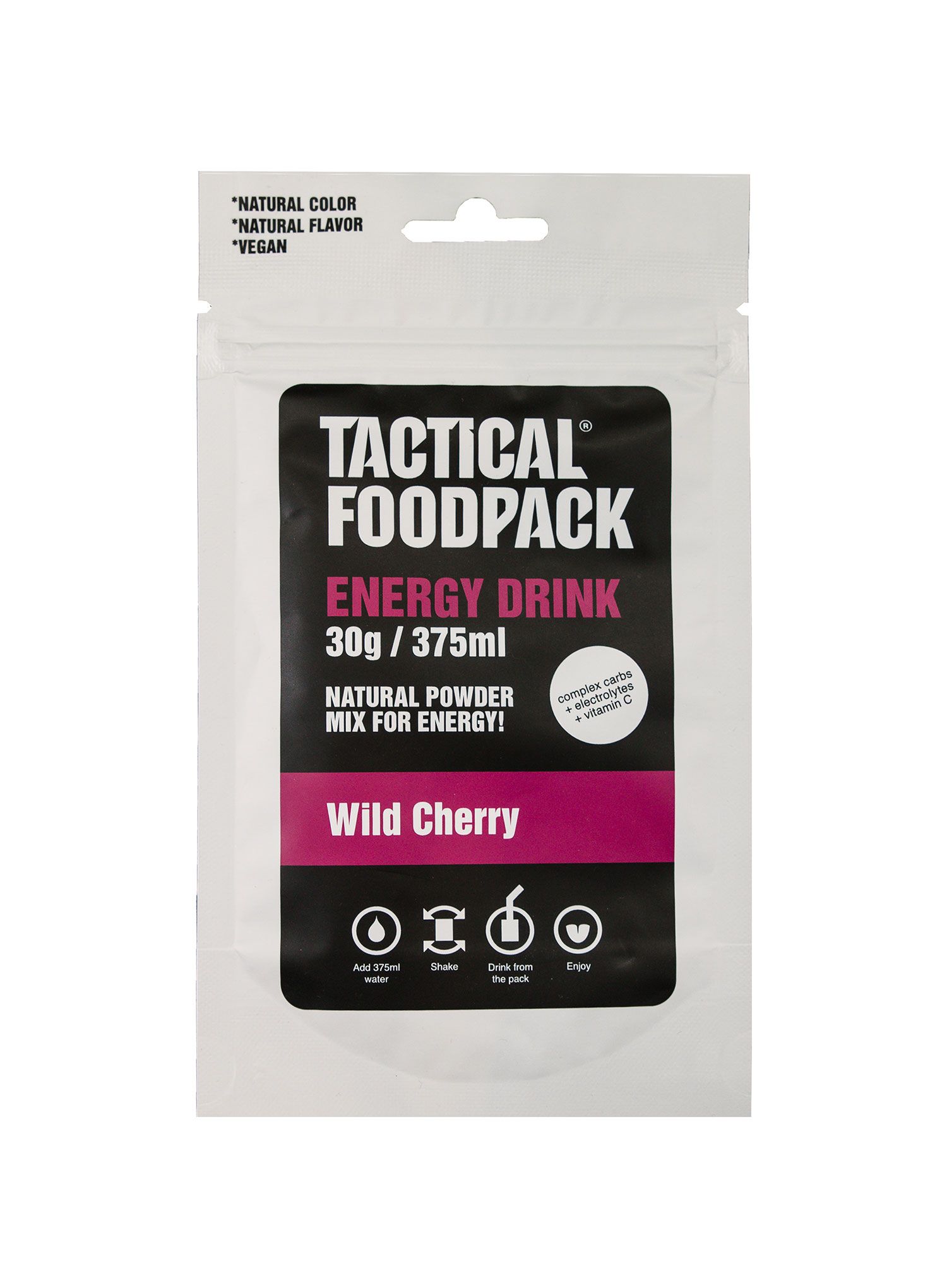 Energijska pijača Tactical Foodpack Energy Drink 375 ml - wild cherry