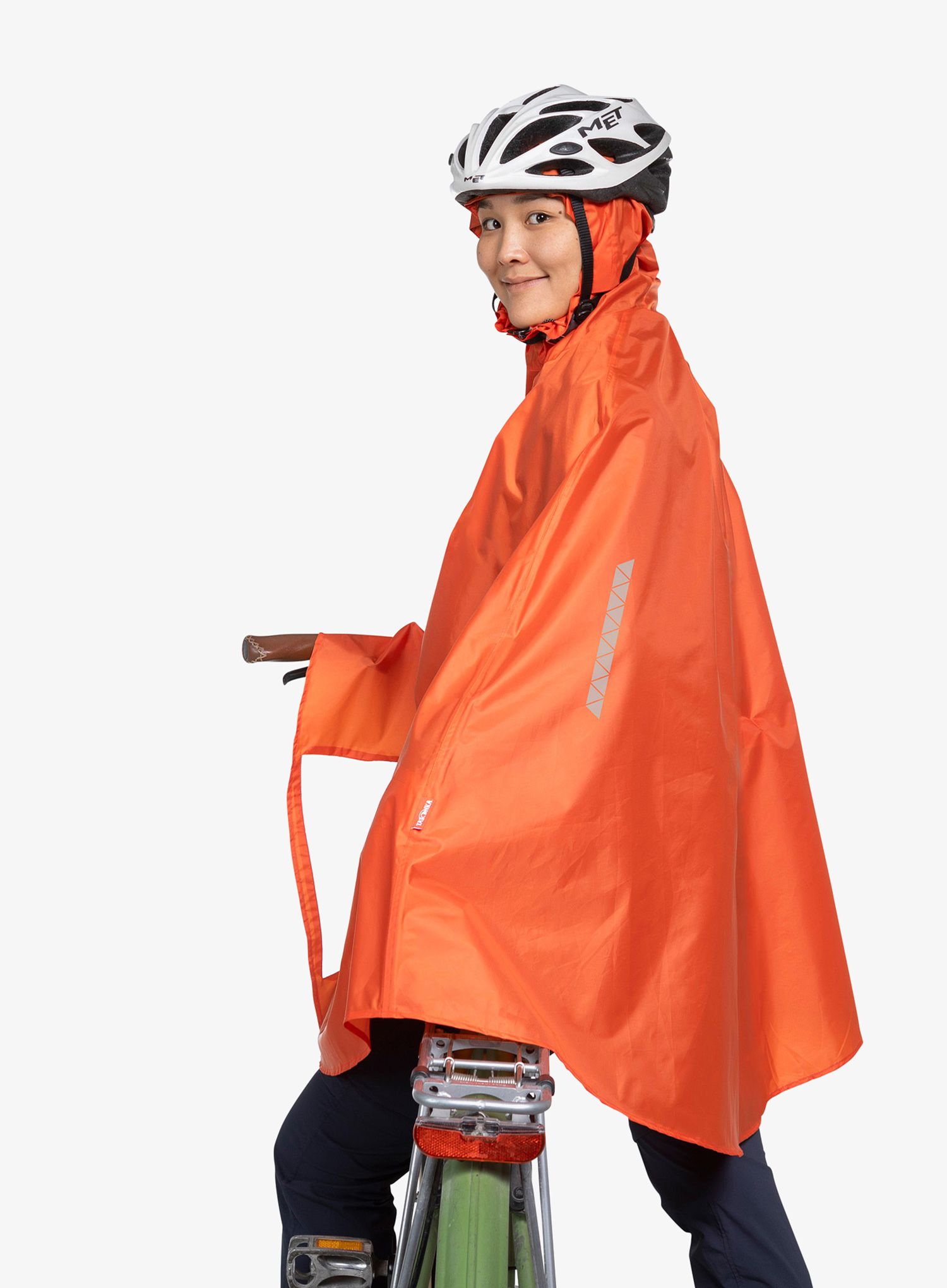 Dežni pončo Tatonka Bike Poncho - red orange