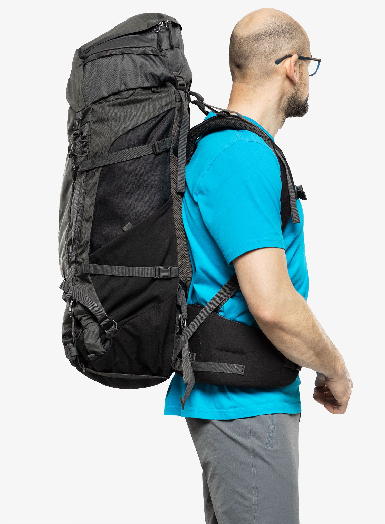 Pohodniški nahrbtnik Tatonka Yukon 60+10 - titan grey/black 