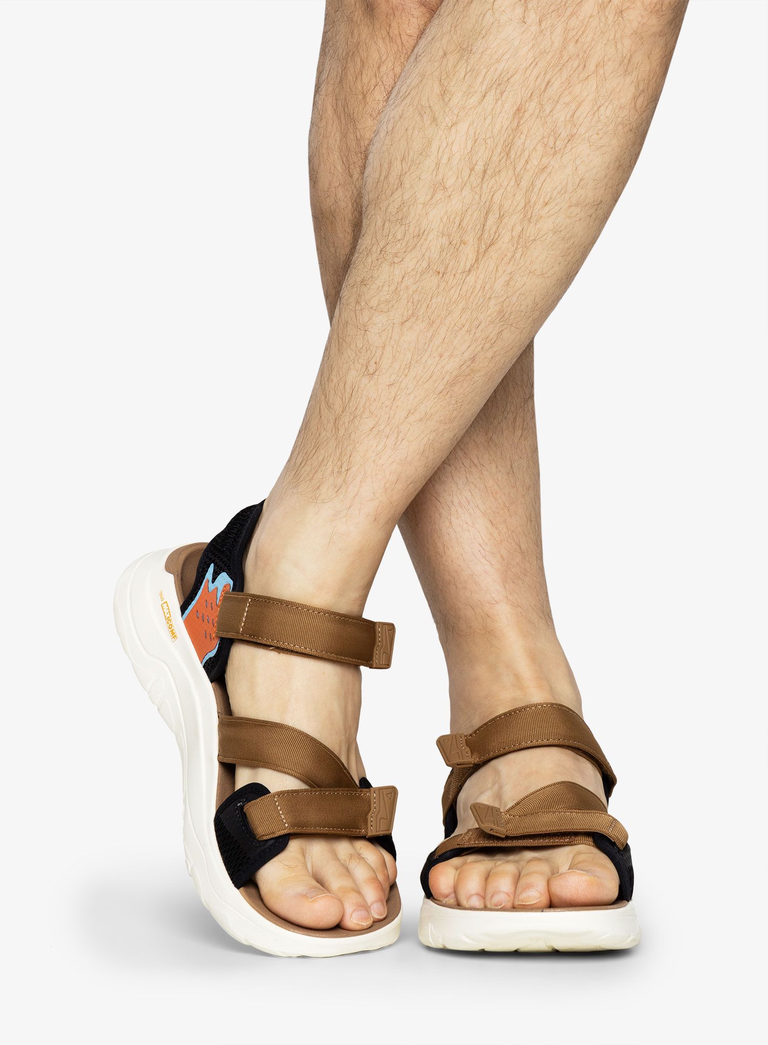 Moški sandali Teva Zymic - honey brown/black