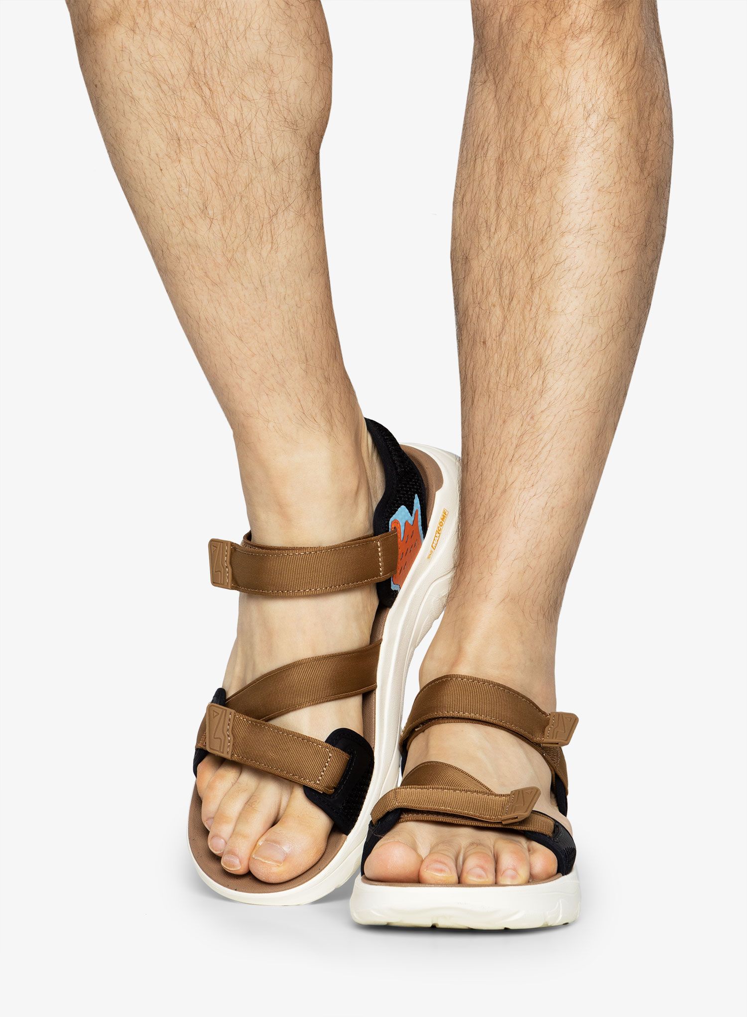 Moški sandali Teva Zymic - honey brown/black