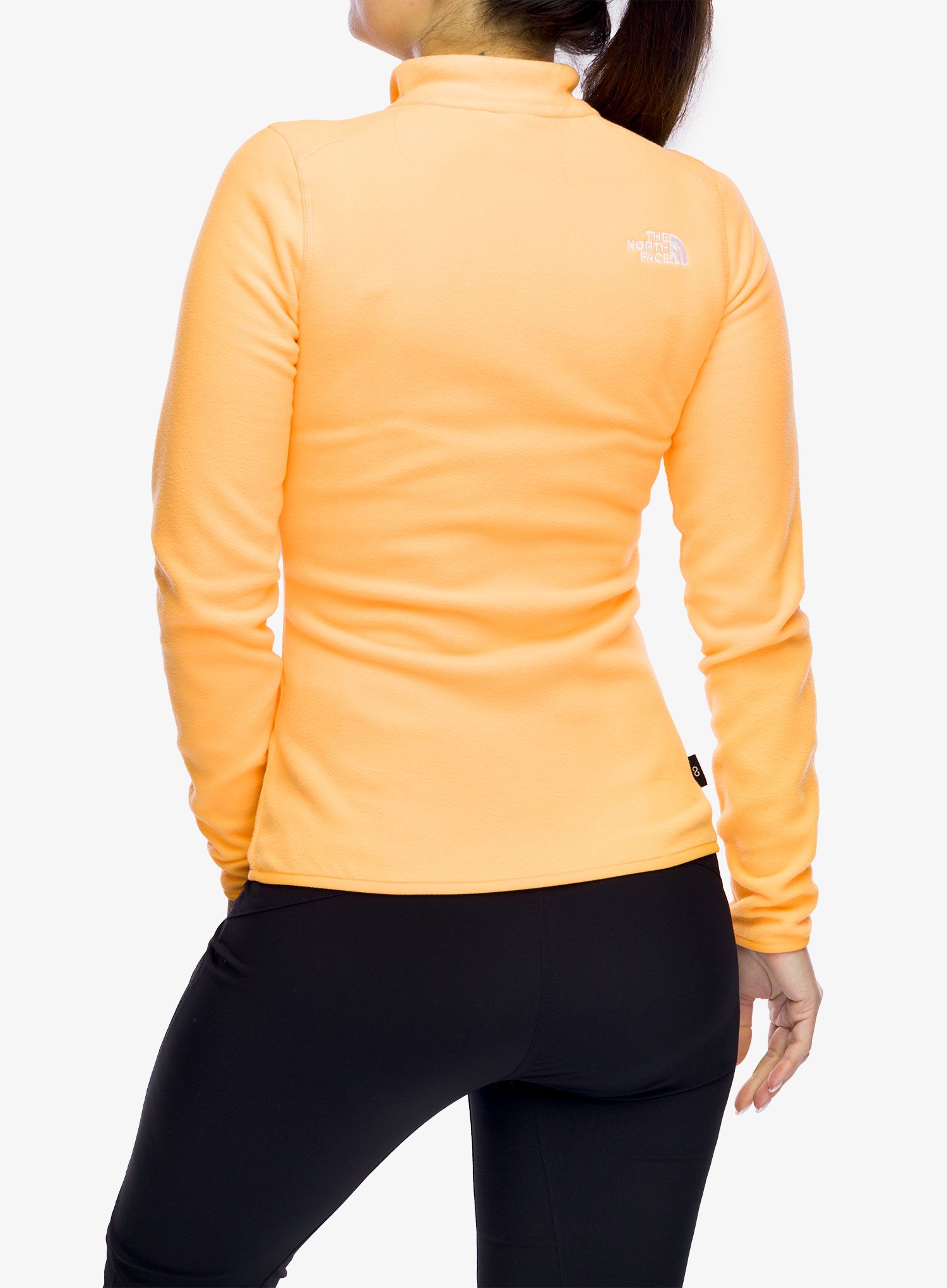 Ženski flis The North Face 100 Glacier 1/4 Zip - bright cantaloupe