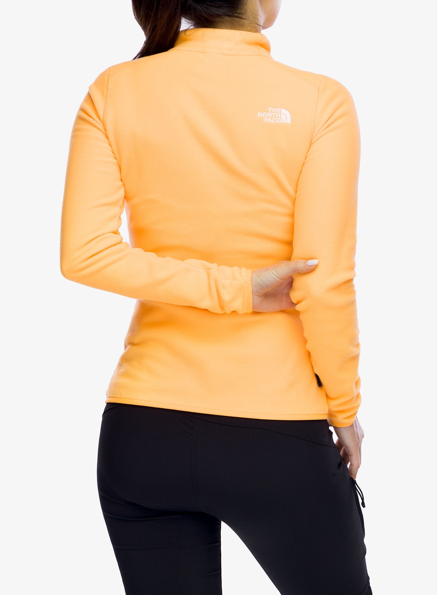 Ženski flis The North Face 100 Glacier 1/4 Zip - bright cantaloupe
