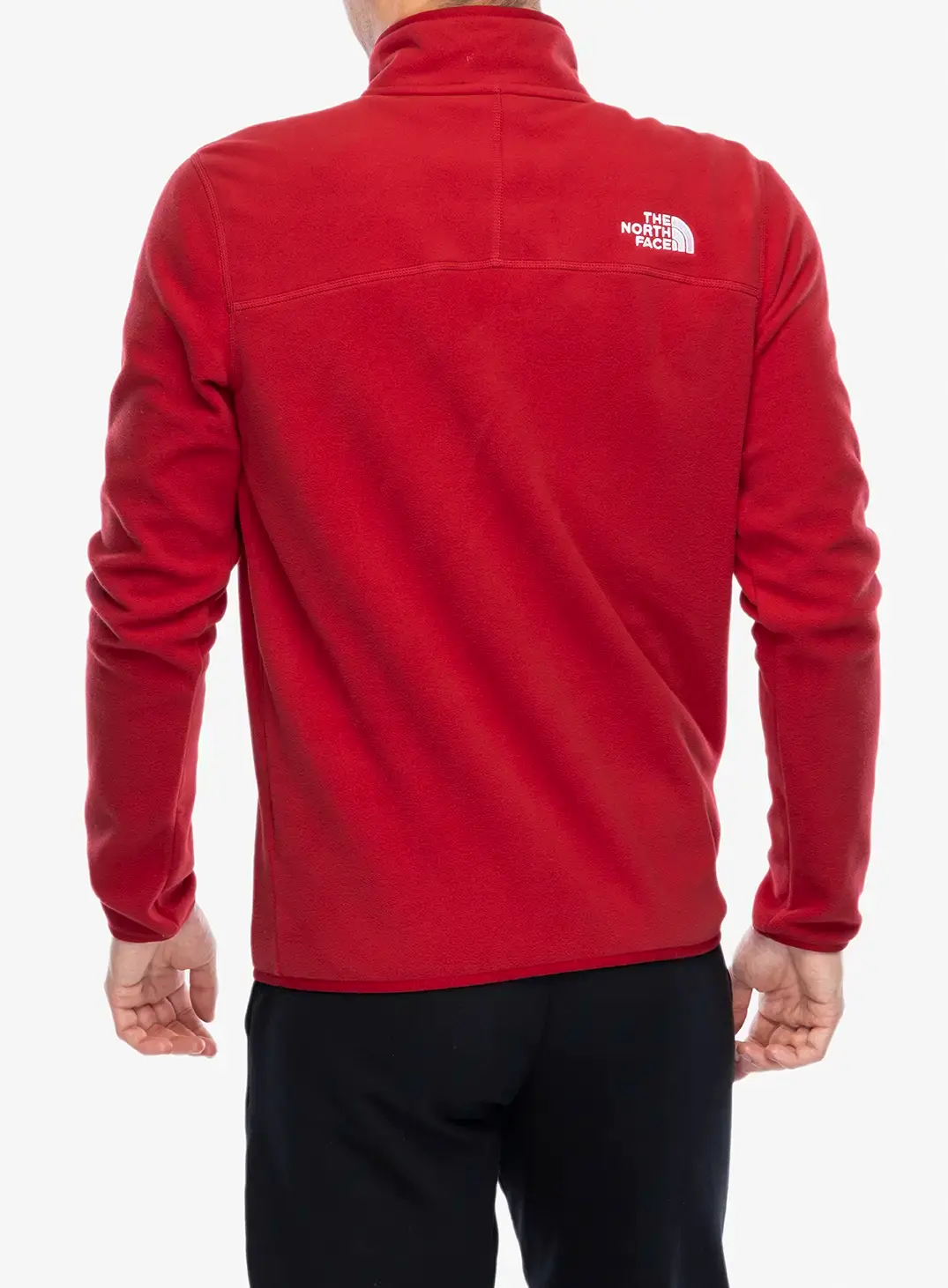 Flis The North Face 100 Glacier 1/4 Zip - garnet red
