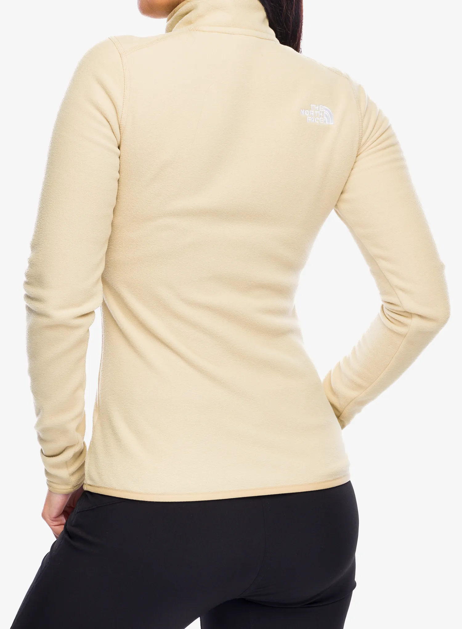 Ženski flis The North Face 100 Glacier 1/4 Zip - khaki stone