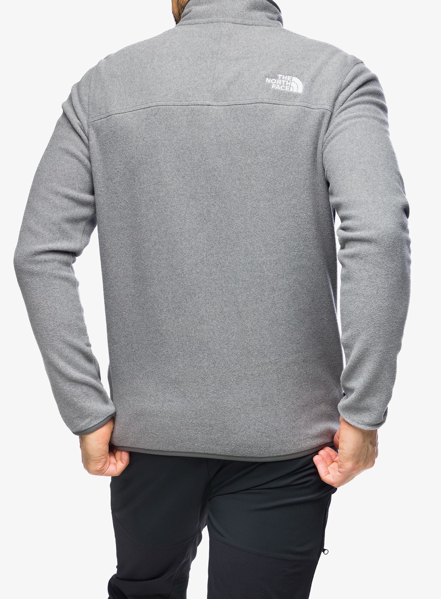 Flis The North Face 100 Glacier 1/4 Zip - medium grey