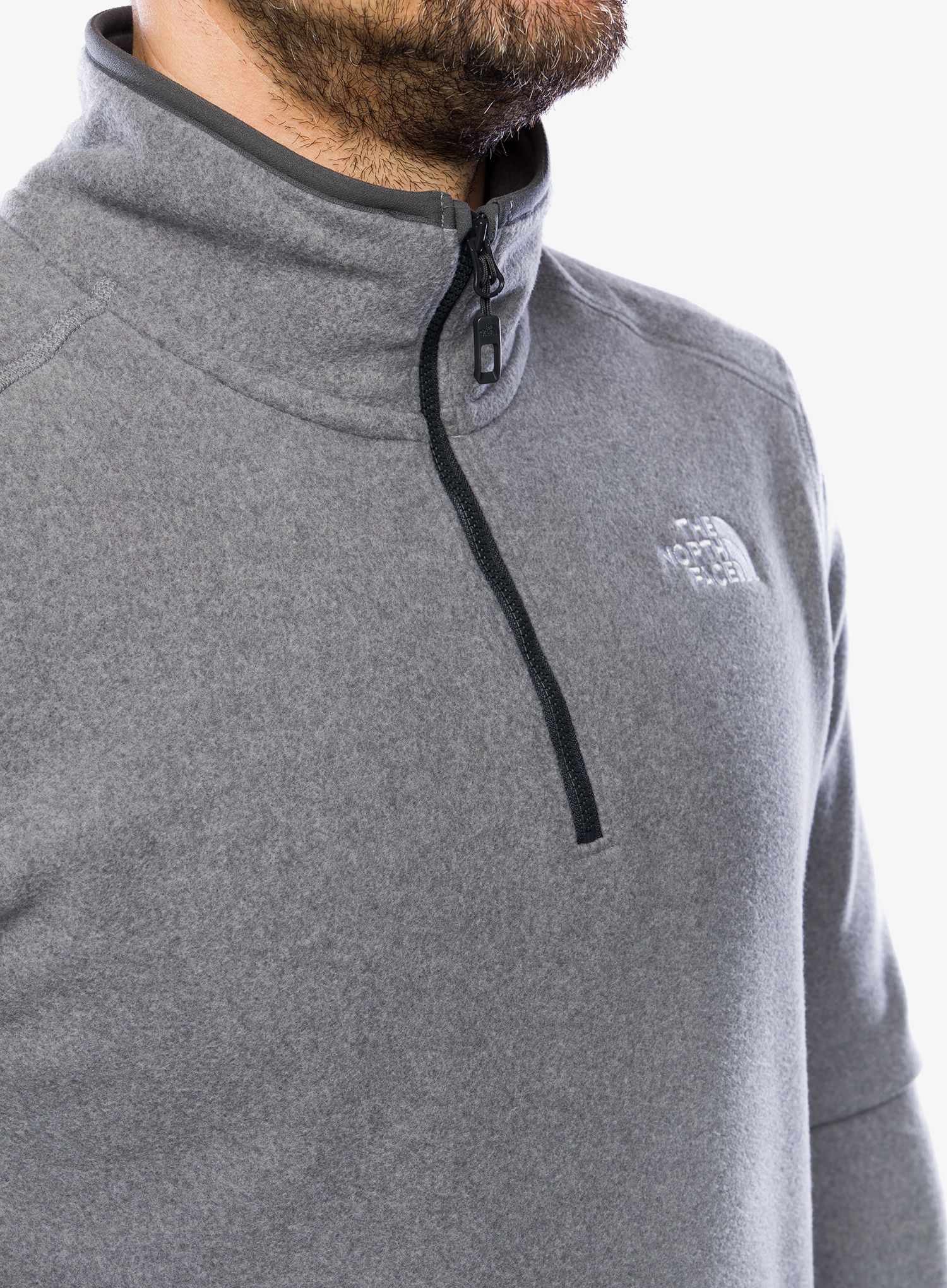 Flis The North Face 100 Glacier 1/4 Zip - medium grey