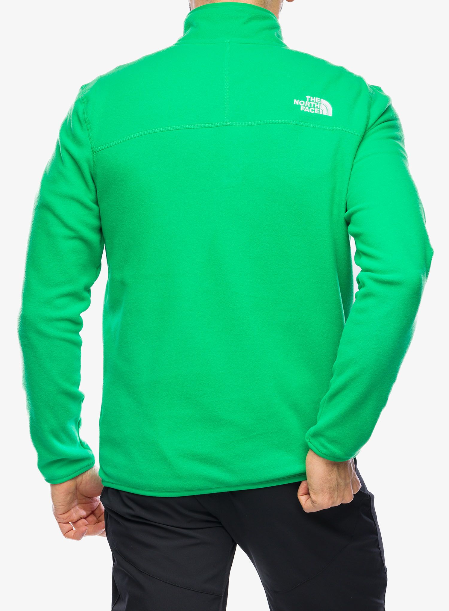 Jopica z zadrgo The North Face 100 Glacier 1/4 Zip - optic emerald