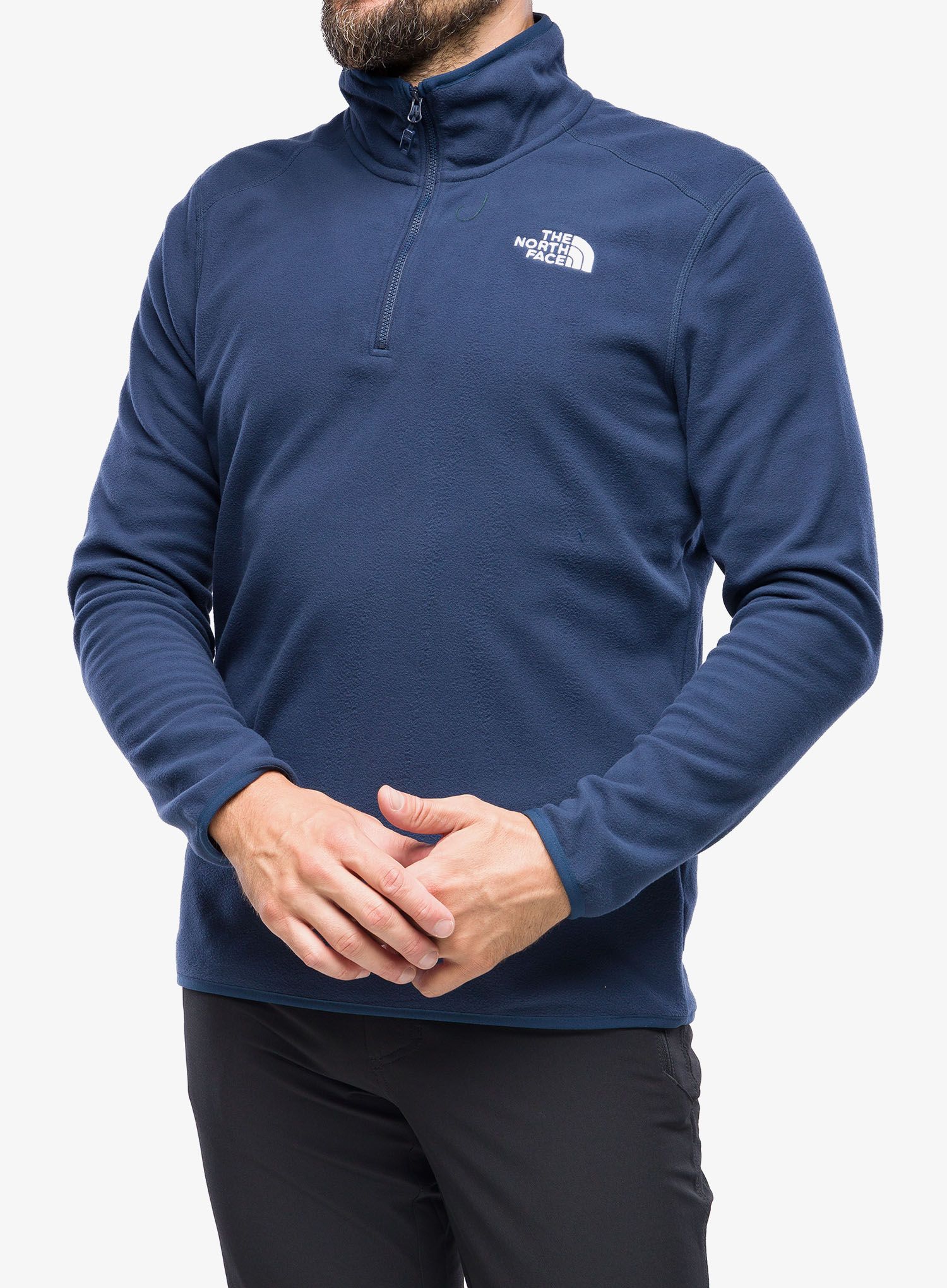 Flis The North Face 100 Glacier 1/4 Zip - summit navy
