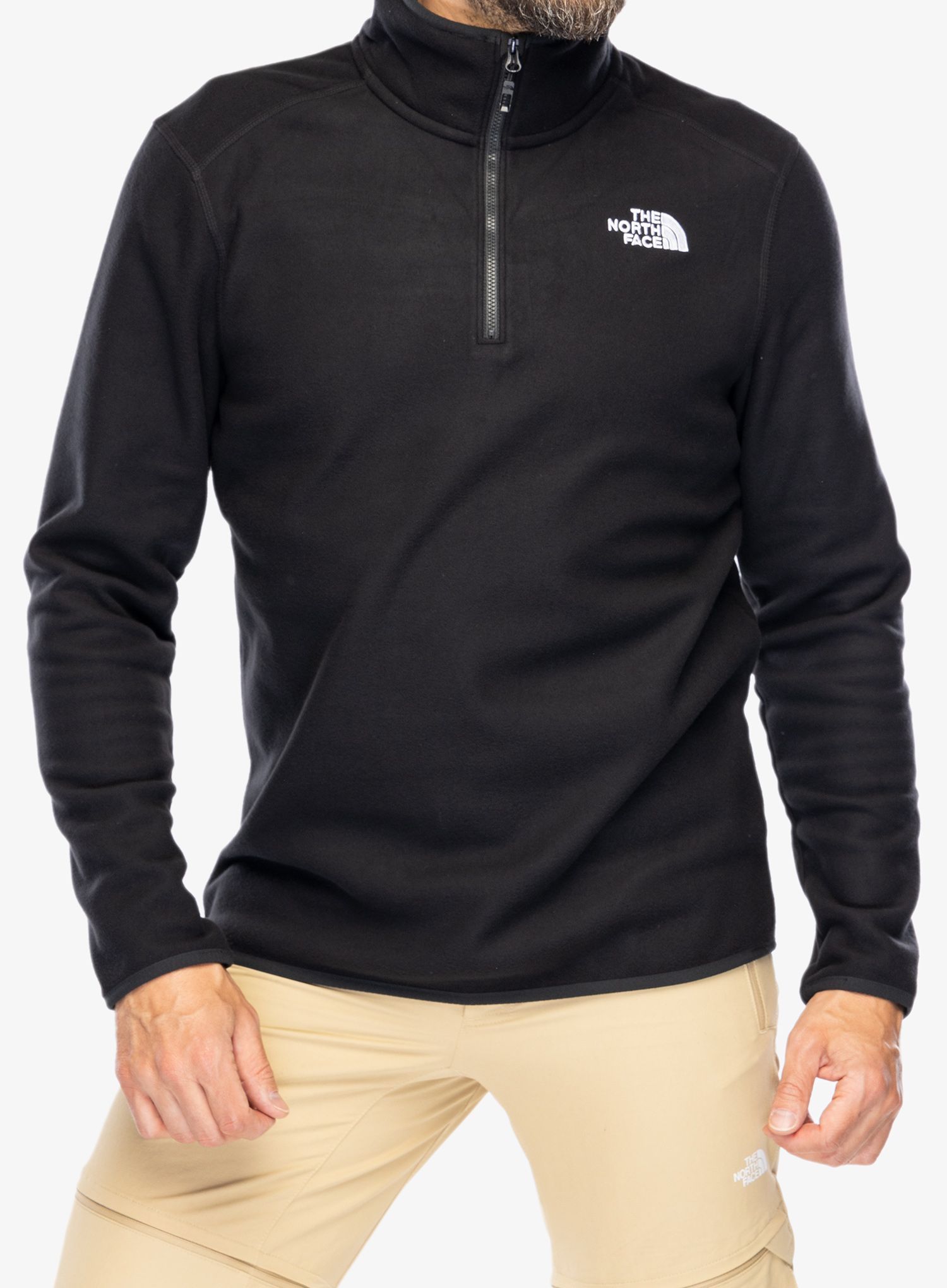 Jopica z zadrgo The North Face 100 Glacier 1/4 Zip - tnf black
