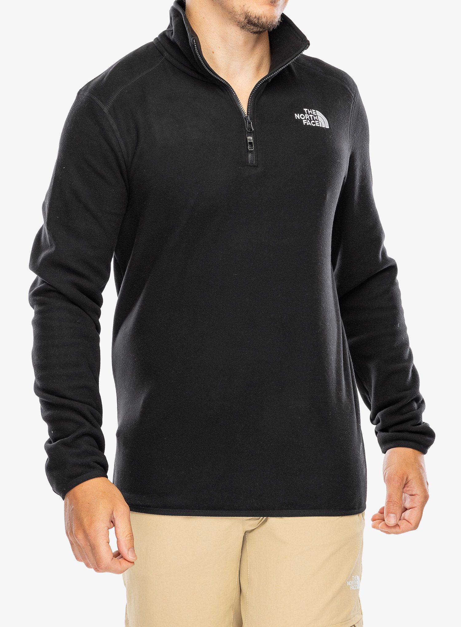 Flis The North Face 100 Glacier 1/4 Zip - tnf black