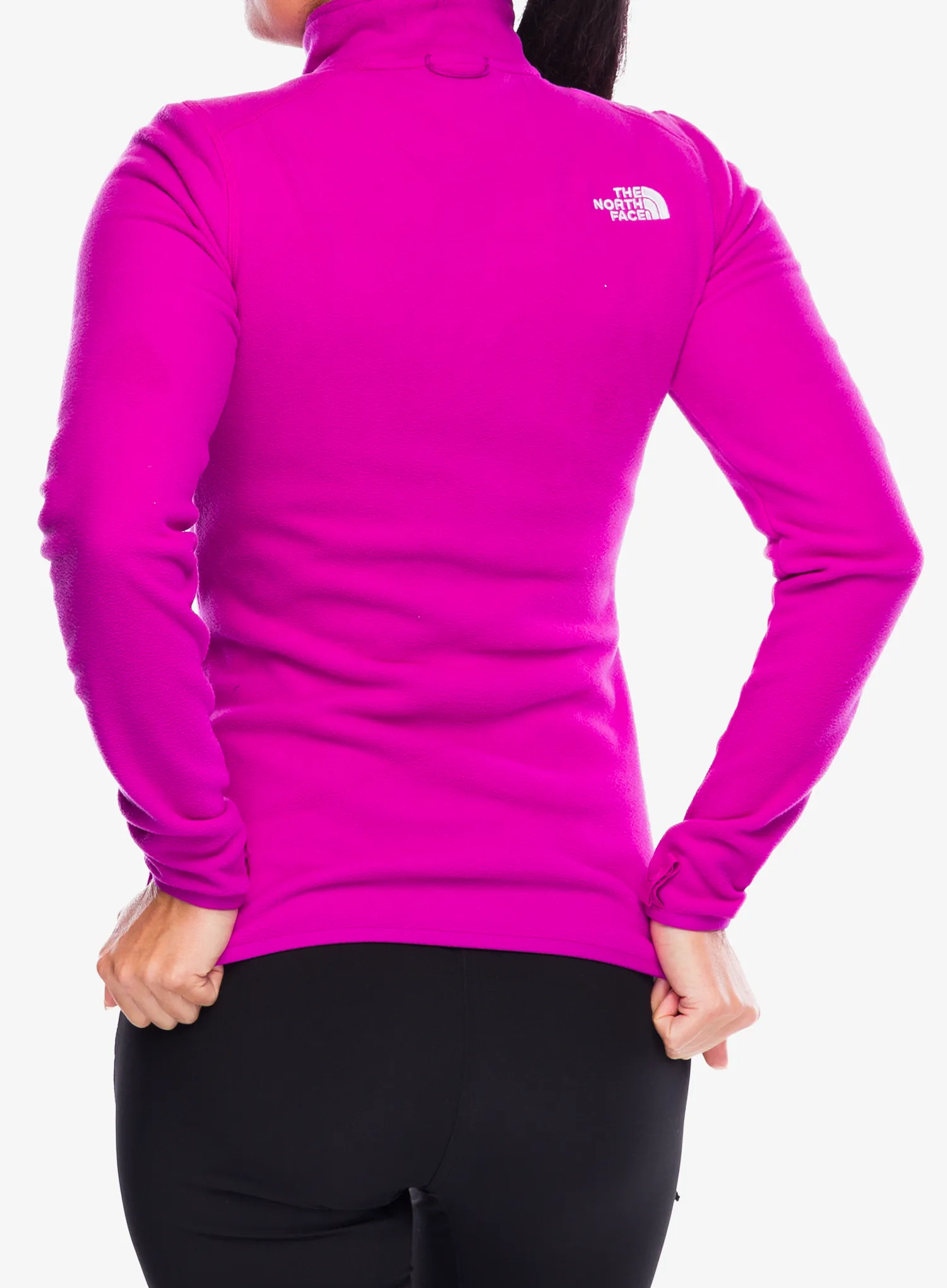Ženski flis The North Face 100 Glacier FZ - deep mulberry