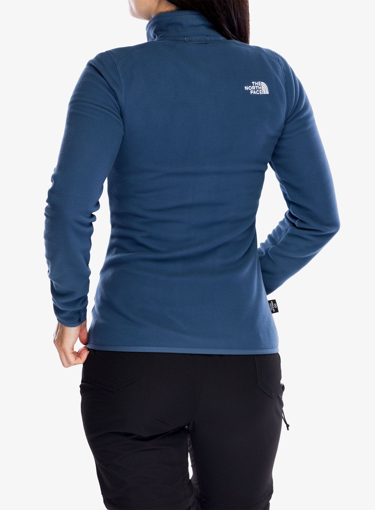 Ženski flis The North Face 100 Glacier FZ - shady blue