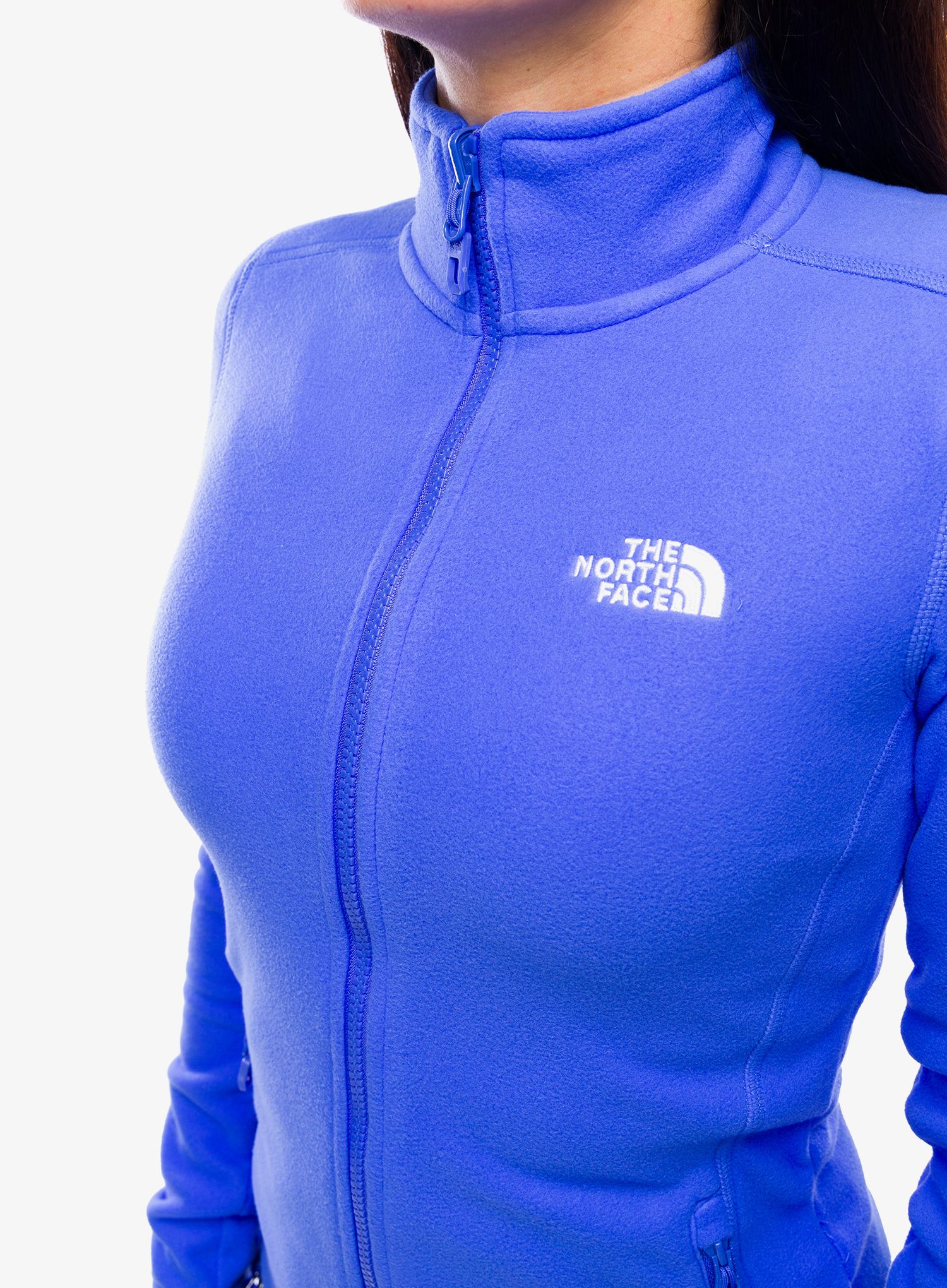 Ženski flis The North Face 100 Glacier FZ - solar blue