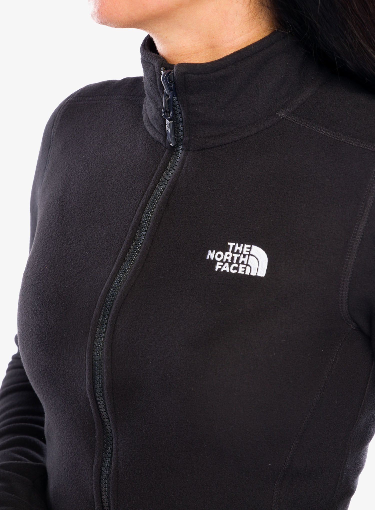 Ženski flis The North Face 100 Glacier FZ - tnf black