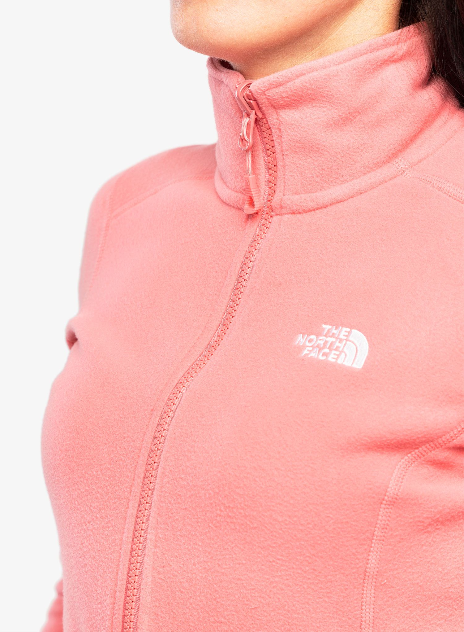 Ženski flis The North Face 100 Glacier Full Zip - cosmo pink