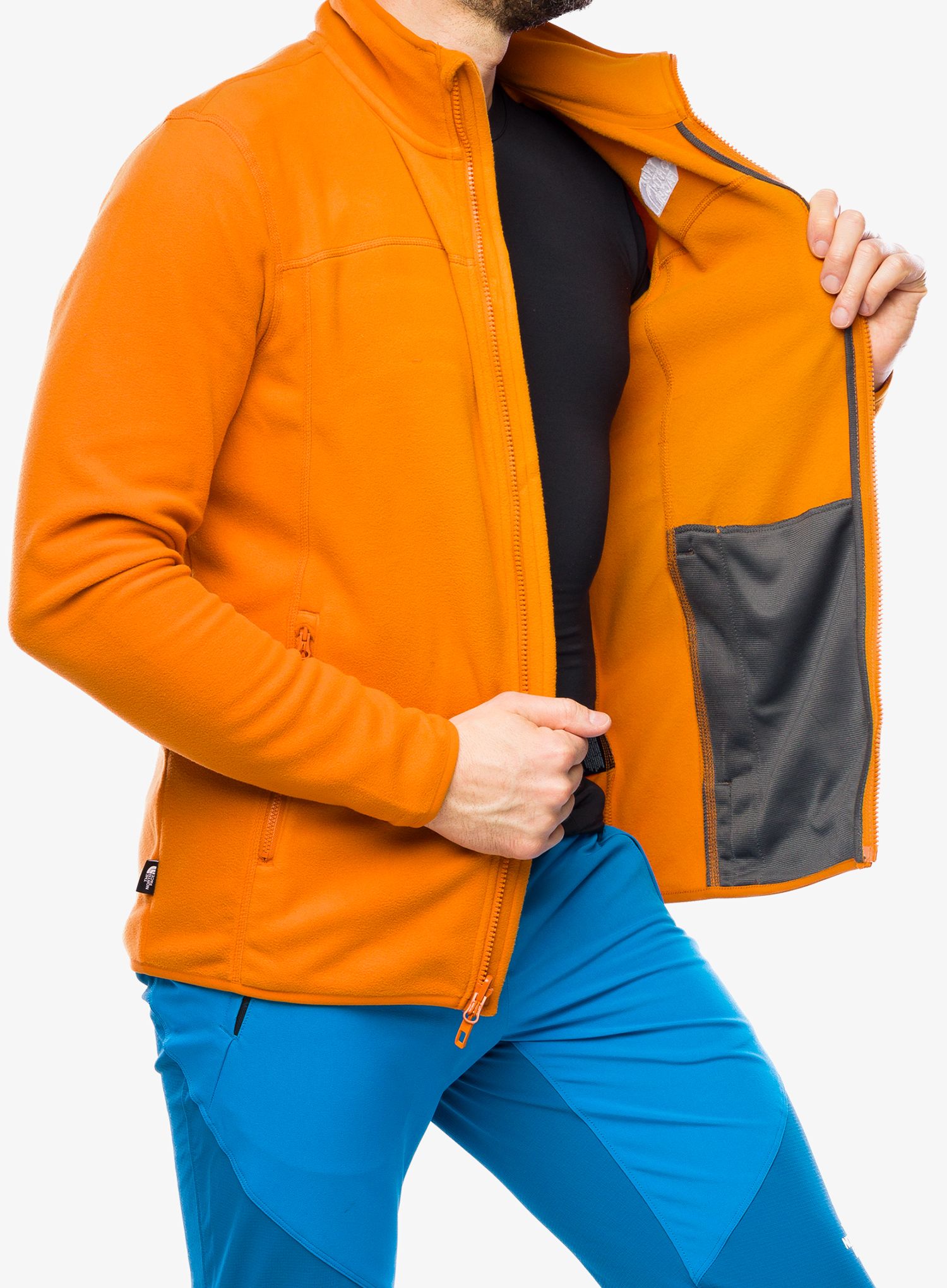 Jopica na zadrgo The North Face 100 Glacier Full Zip - desert rust