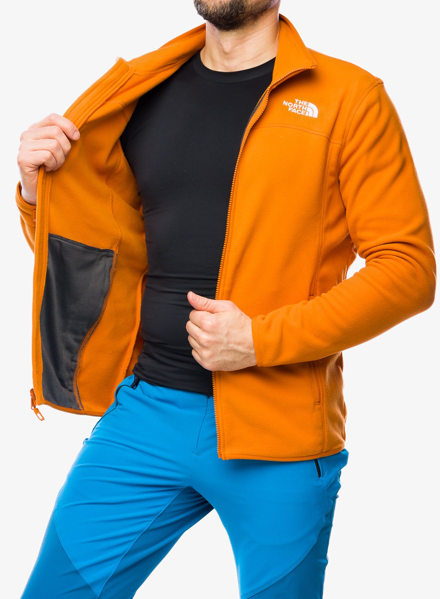 Jopica na zadrgo The North Face 100 Glacier Full Zip - desert rust