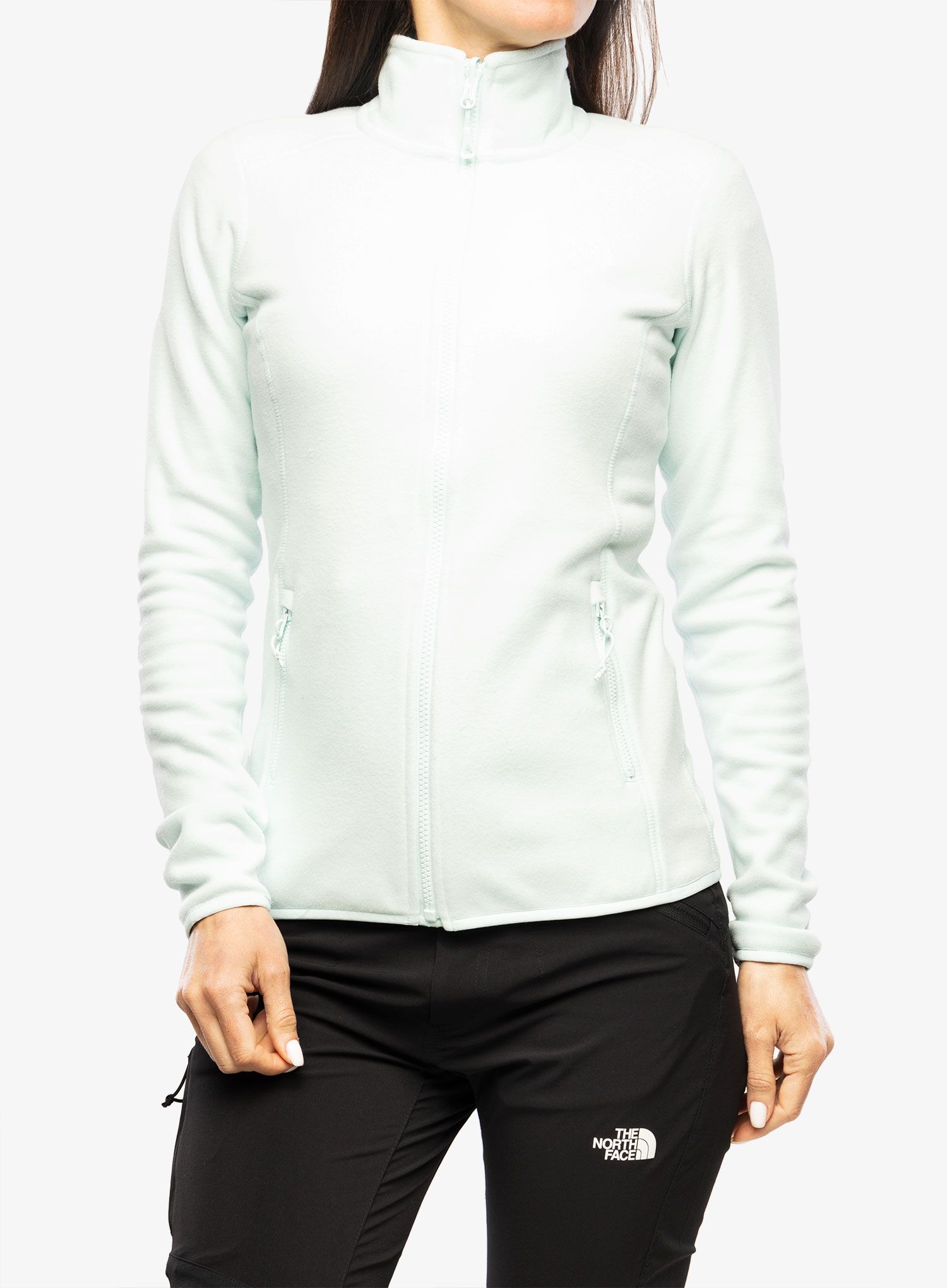 Ženska jopica The North Face 100 Glacier Full Zip - skylight blue
