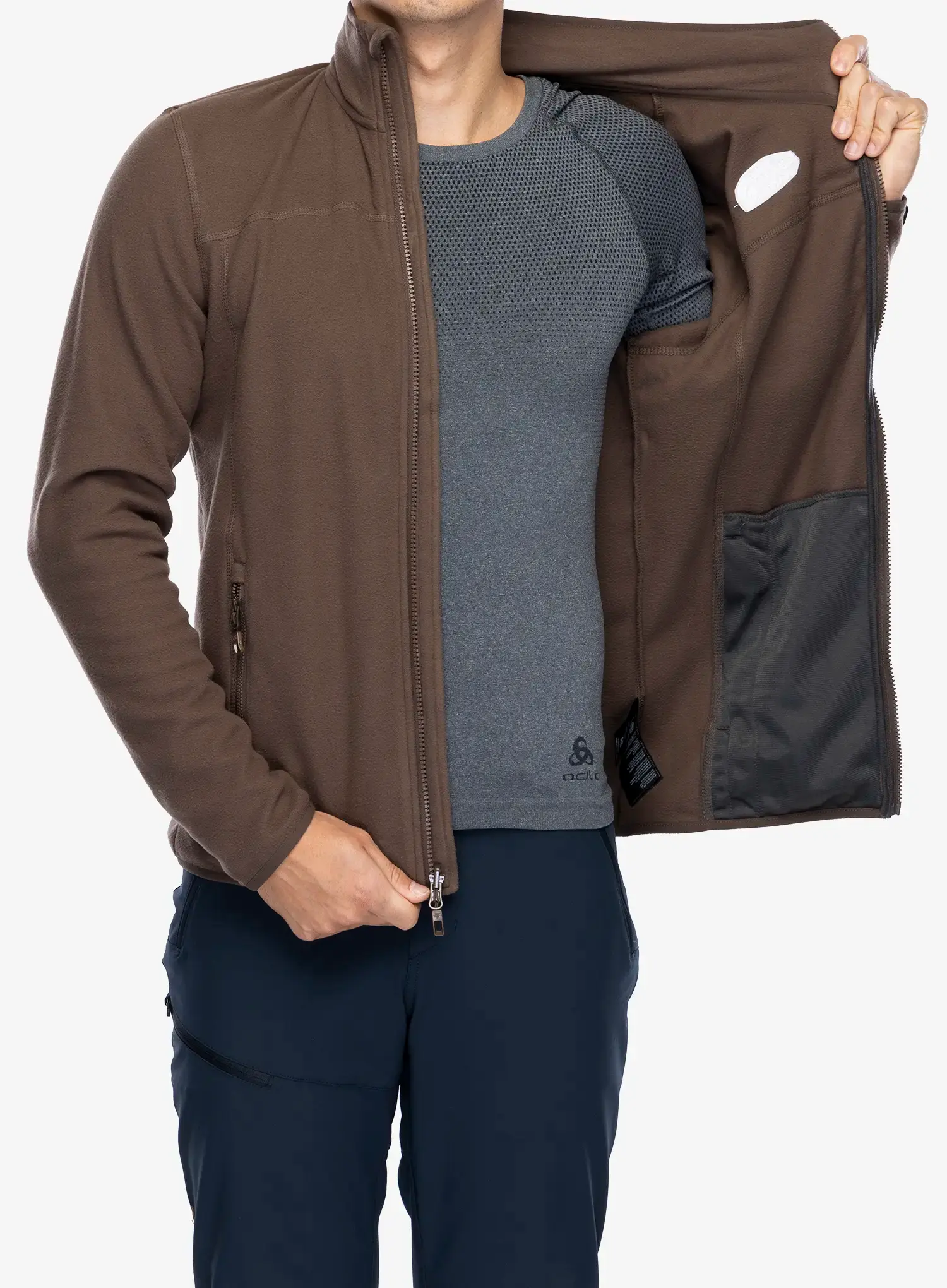 Flis The North Face 100 Glacier Full Zip - smokey brown