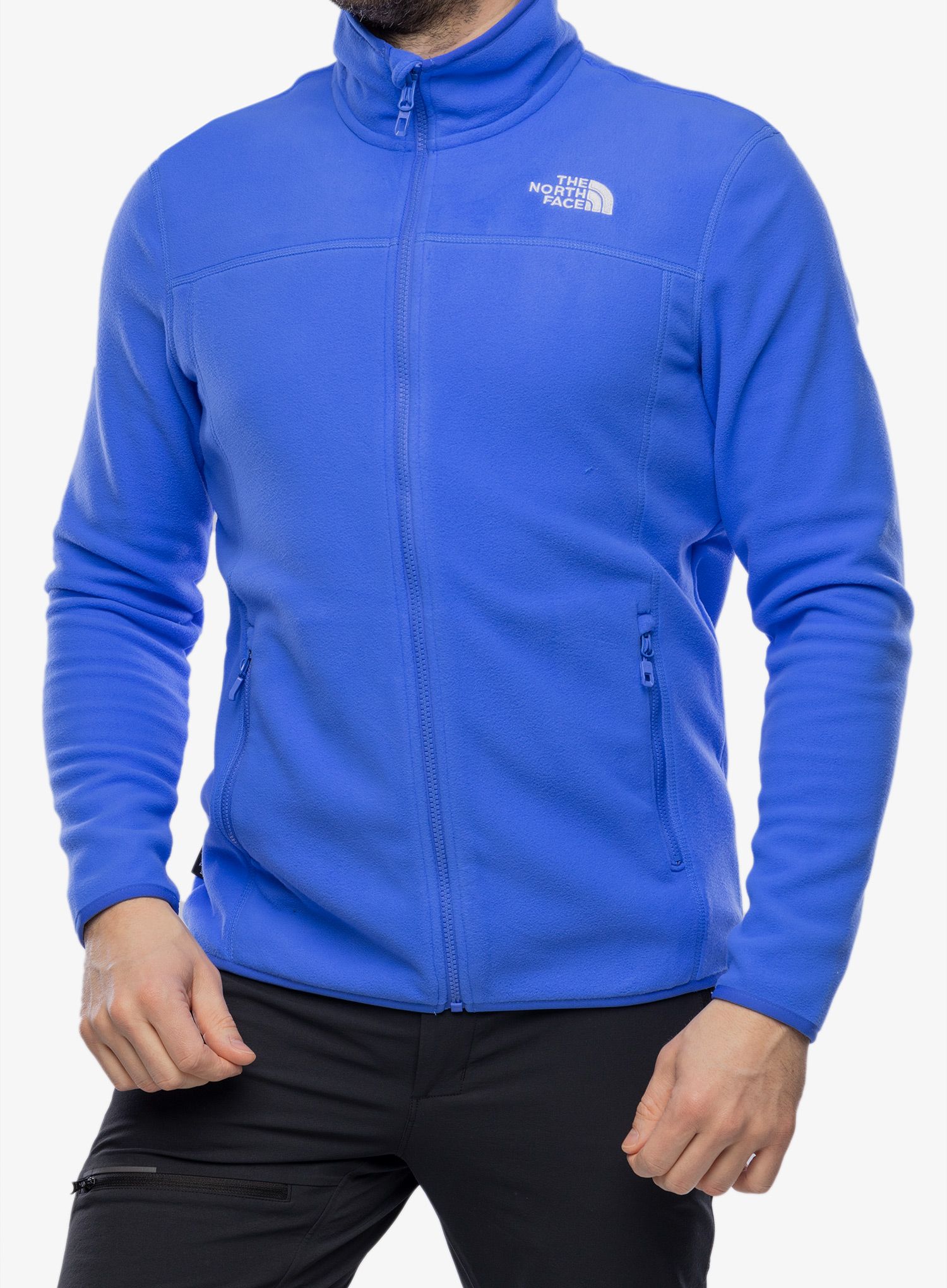 Flis The North Face 100 Glacier Full Zip - solar blue
