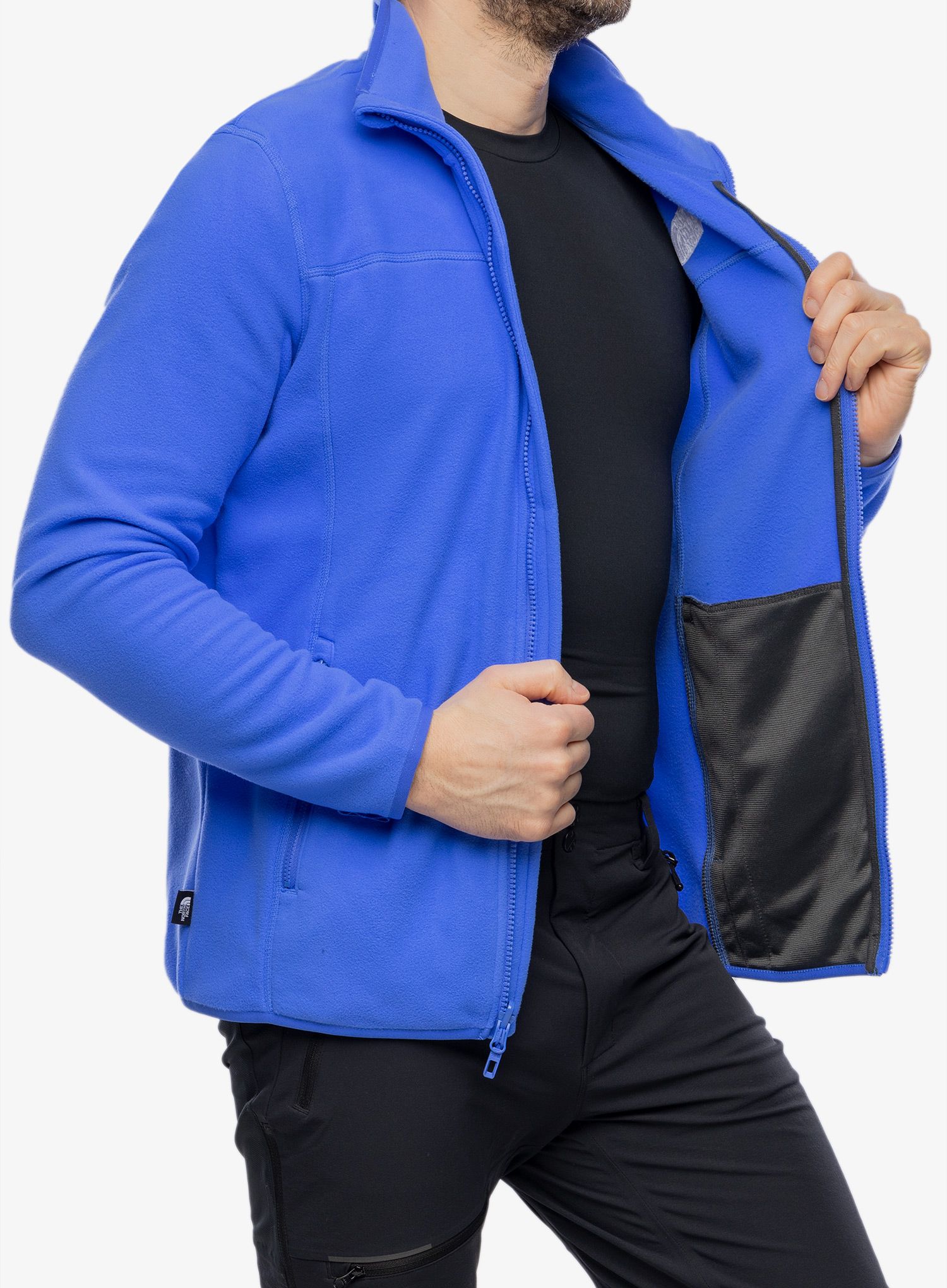 Flis The North Face 100 Glacier Full Zip - solar blue