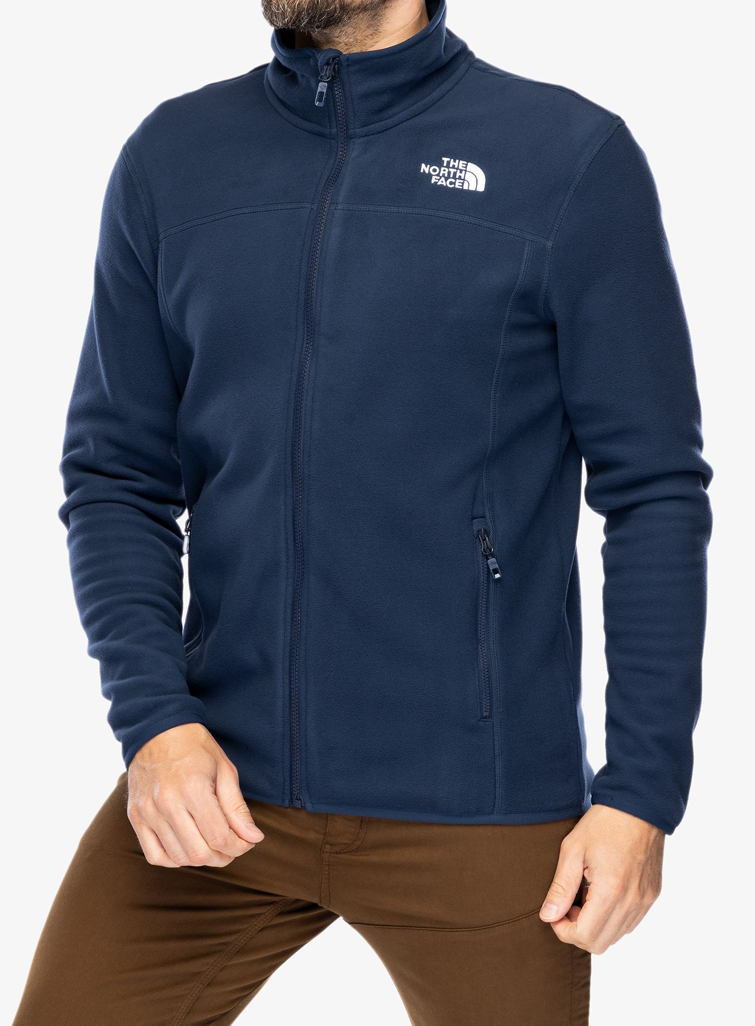 Moška jopica The North Face 100 Glacier Full Zip - summit navy
